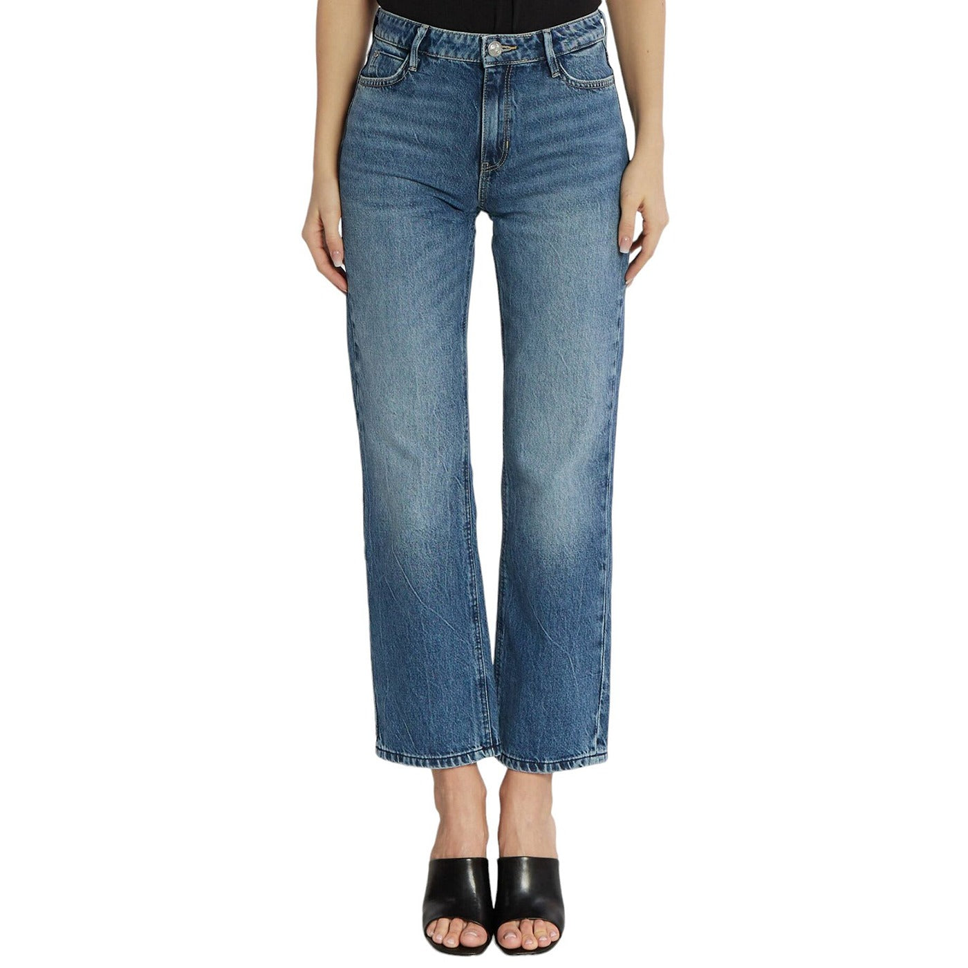 Mid Blue 1981 Straight High Jeans | Montivo Pakistan