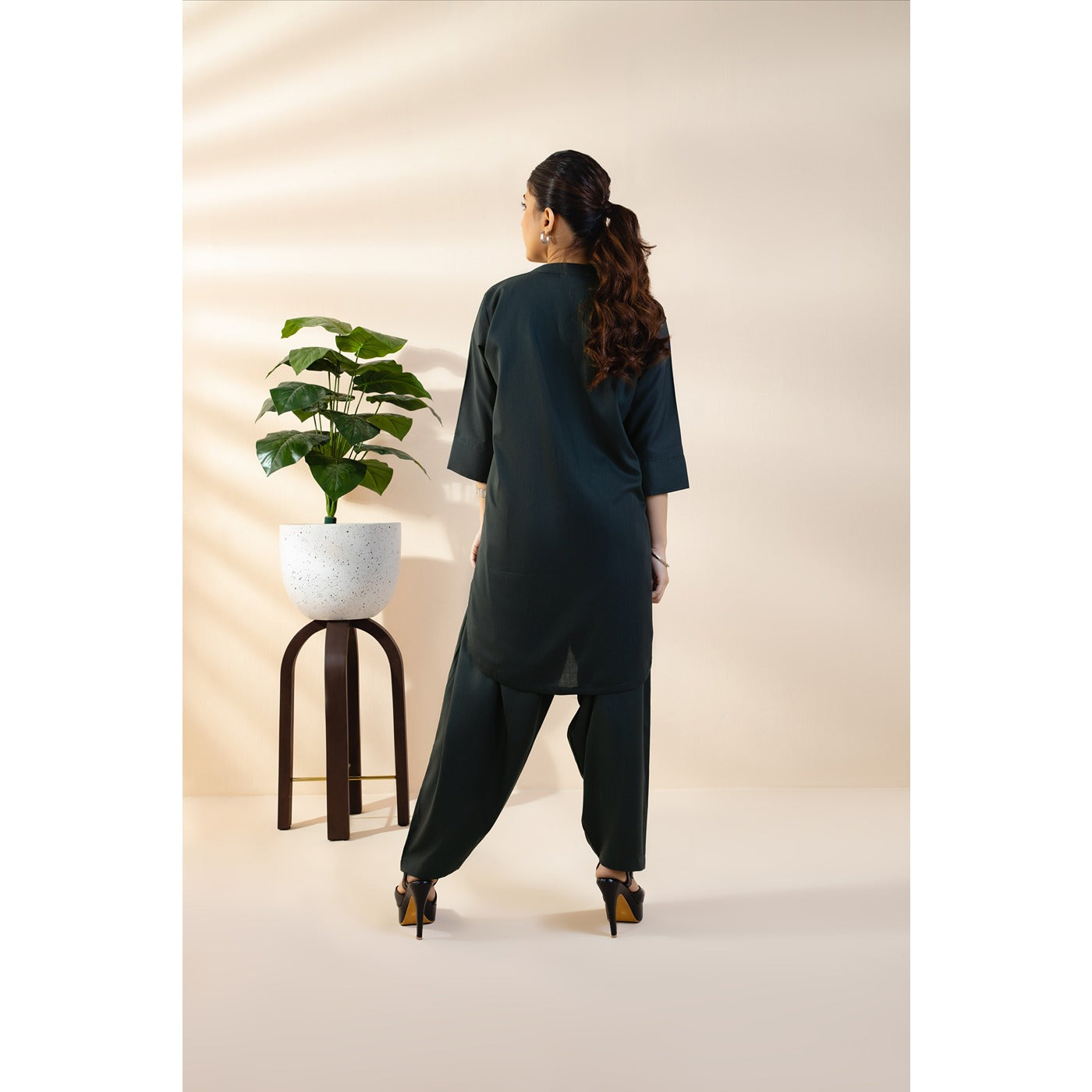 Green Basic Solid Matching Set | Montivo Pakistan