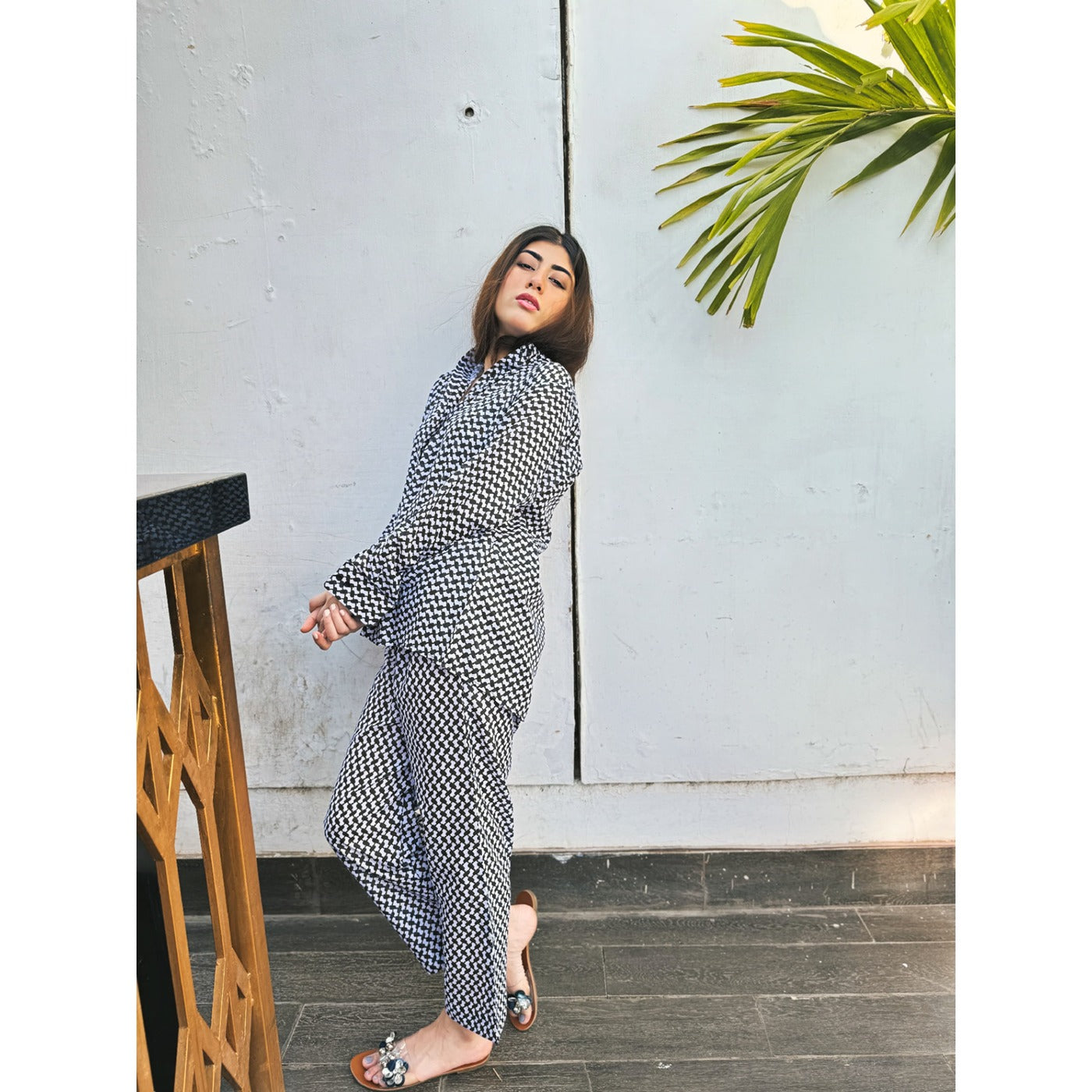 Black Patterned Matching Set | Montivo Pakistan