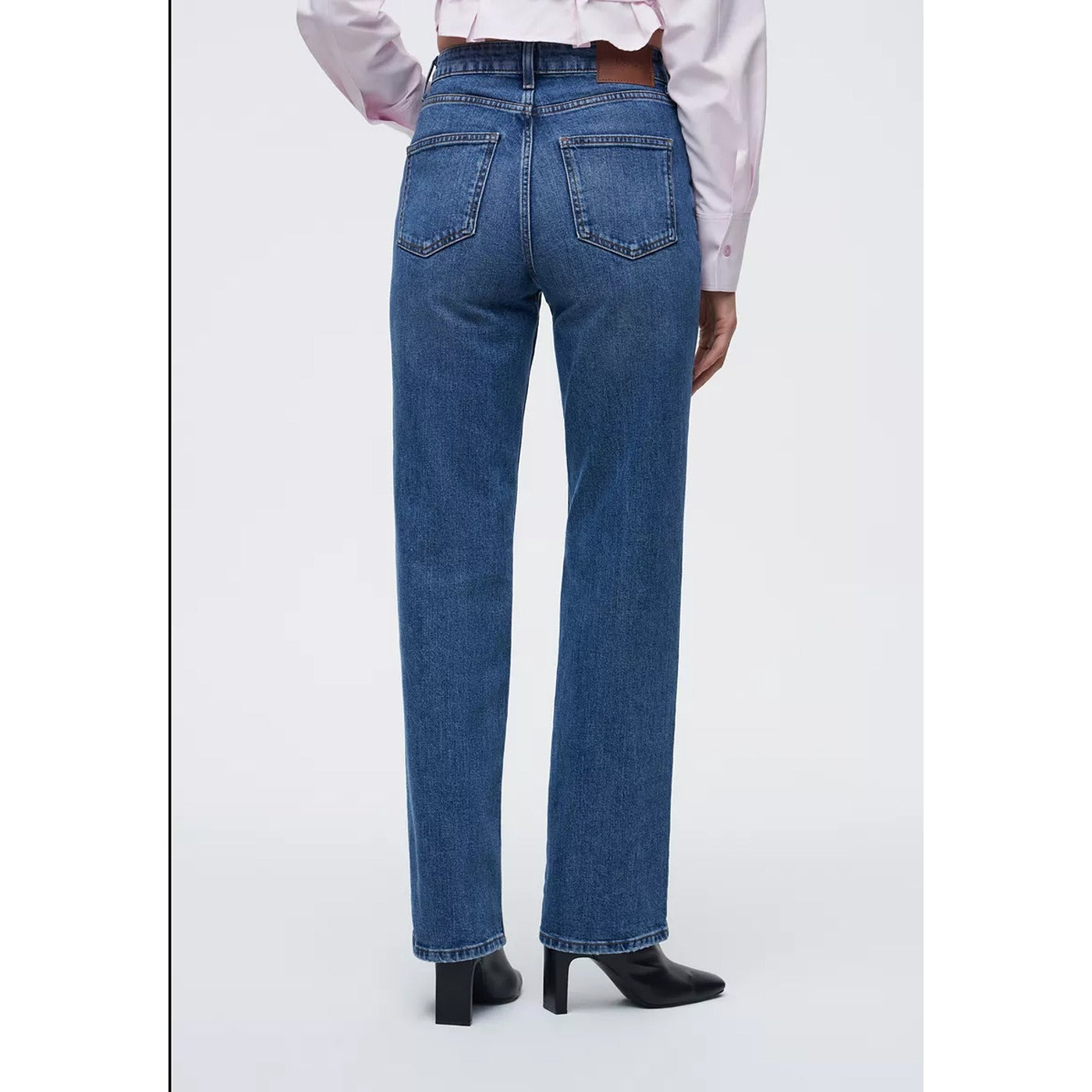 Blue Straight Fit Mid Rise Jeans | Montivo Pakistan