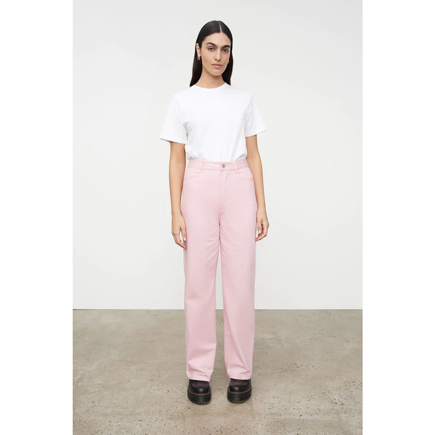 Pink Straight Leg High Rise Jeans | Montivo Pakistan
