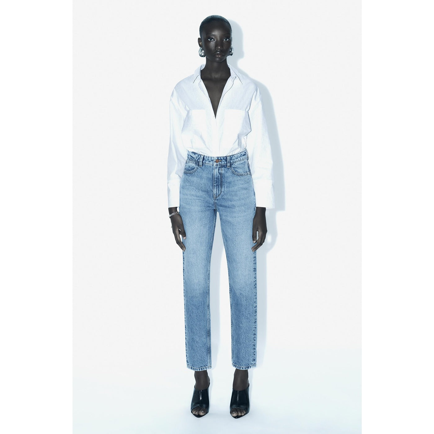 Light Blue Slim Mom Jeans | Montivo Pakistan