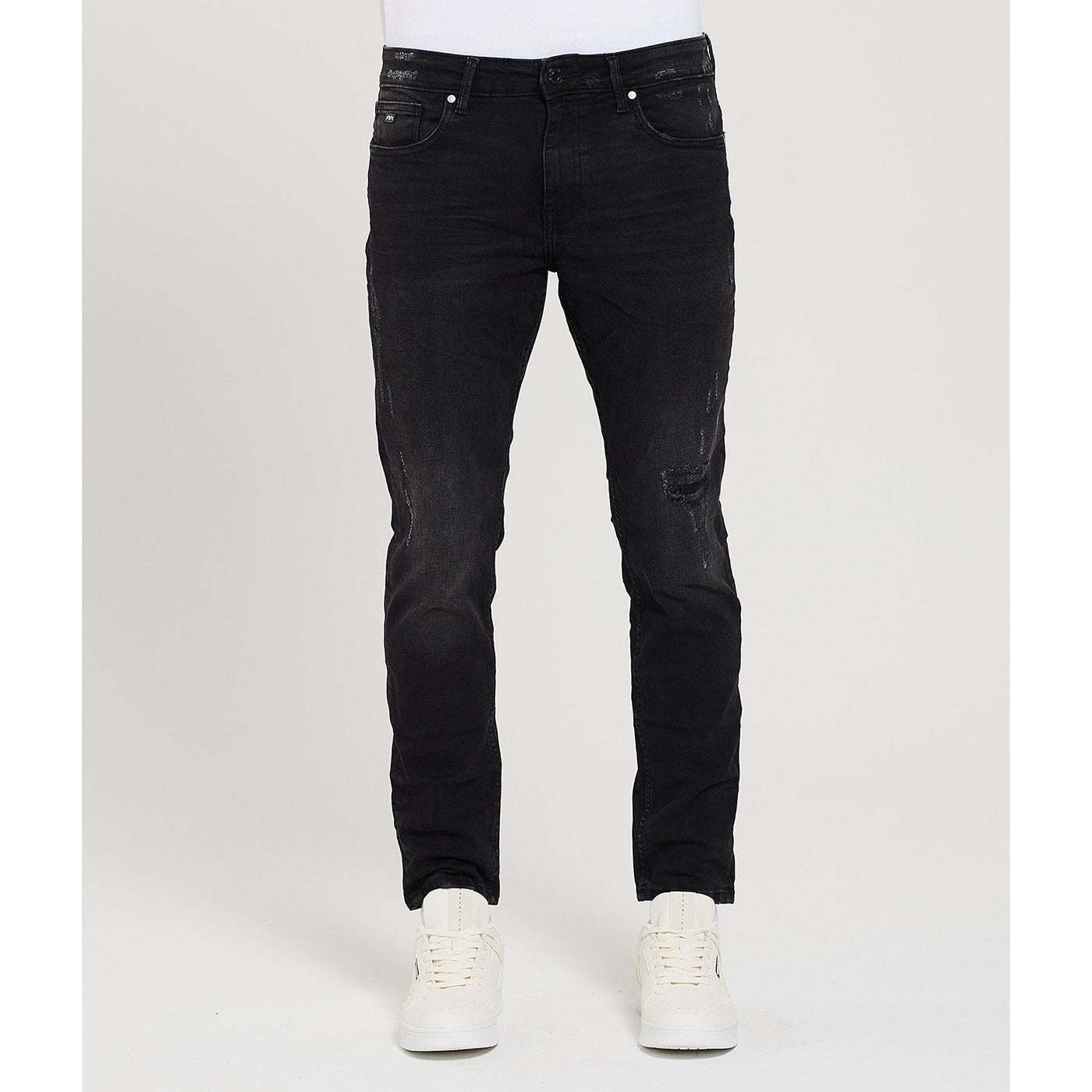 Black Ripped Carrot Slim Jeans | Montivo Pakistan