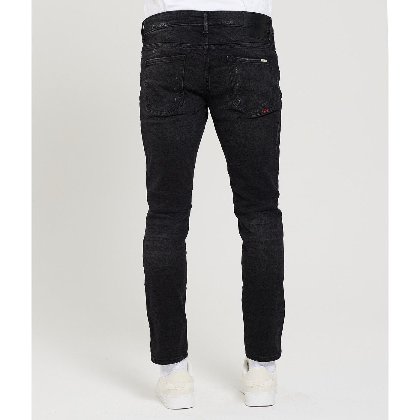 Black Ripped Carrot Slim Jeans | Montivo Pakistan