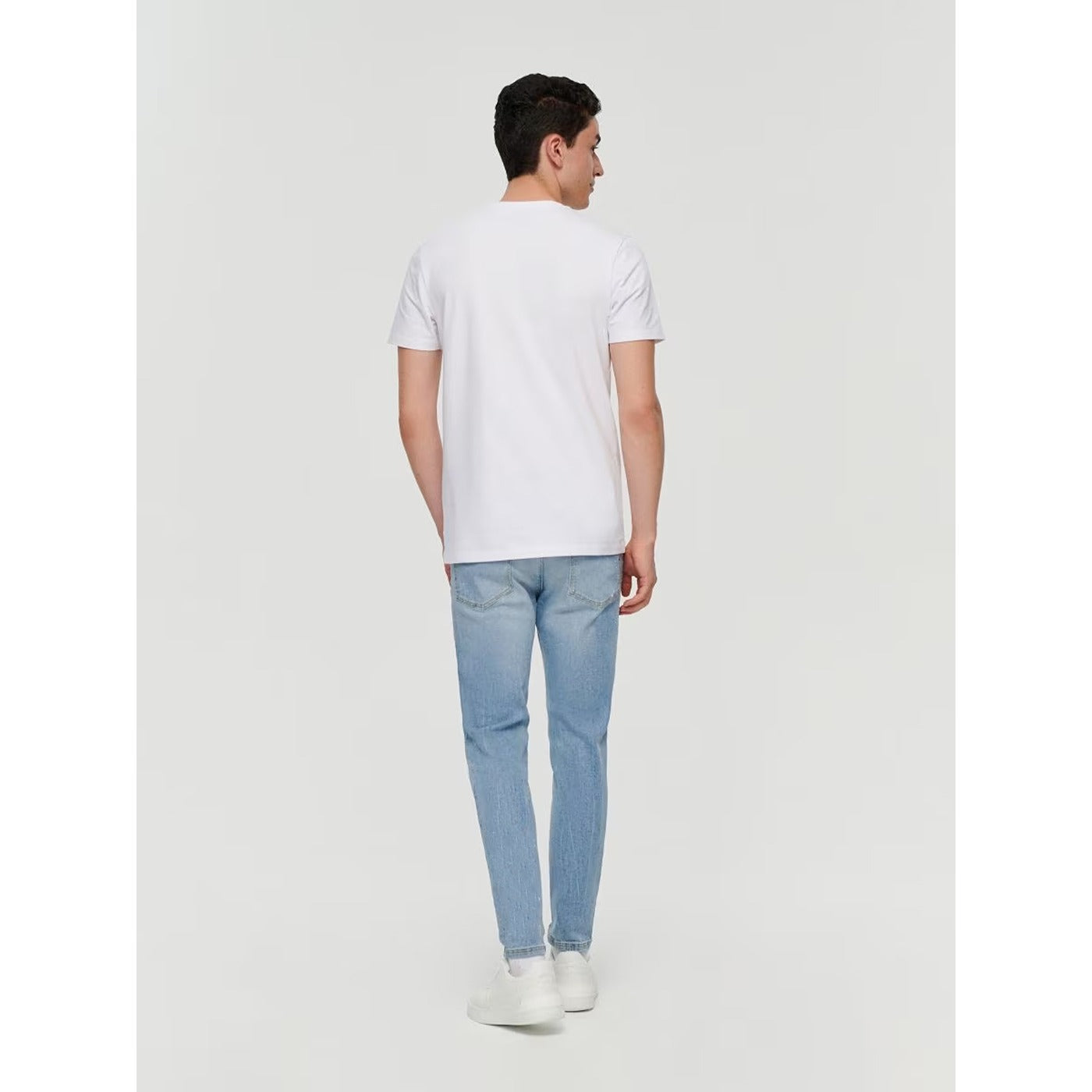 Light Blue Skinny Fit Ripped Jeans | Montivo Pakistan