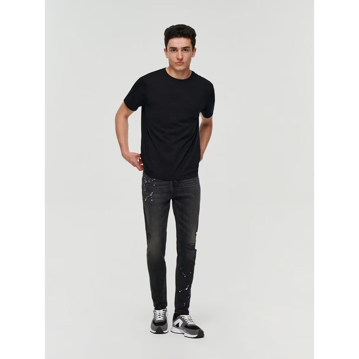 Charcoal Black Skinny Fit Jeans | Montivo Pakistan
