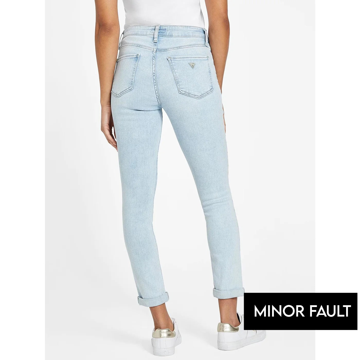 (Minor Fault) Light Blue Skinny Ripped Jeans | Montivo Pakistan