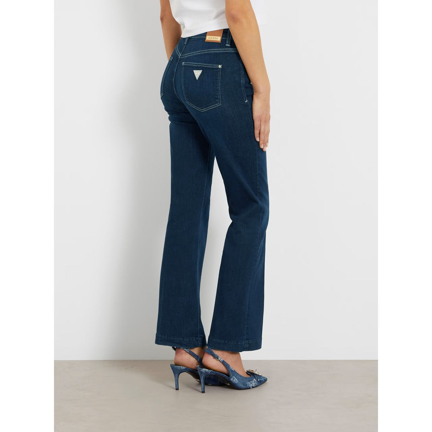 Blue Mid Rise Boot Cut Jeans | Montivo Pakistan
