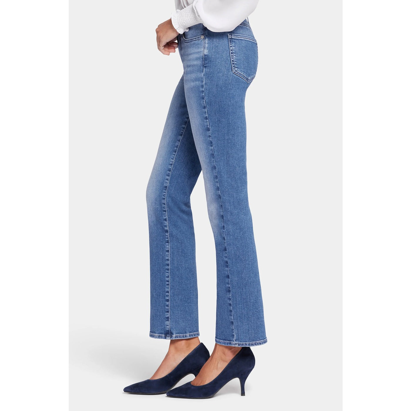 Mid Blue High Rise Straight Jeans | Montivo Pakistan