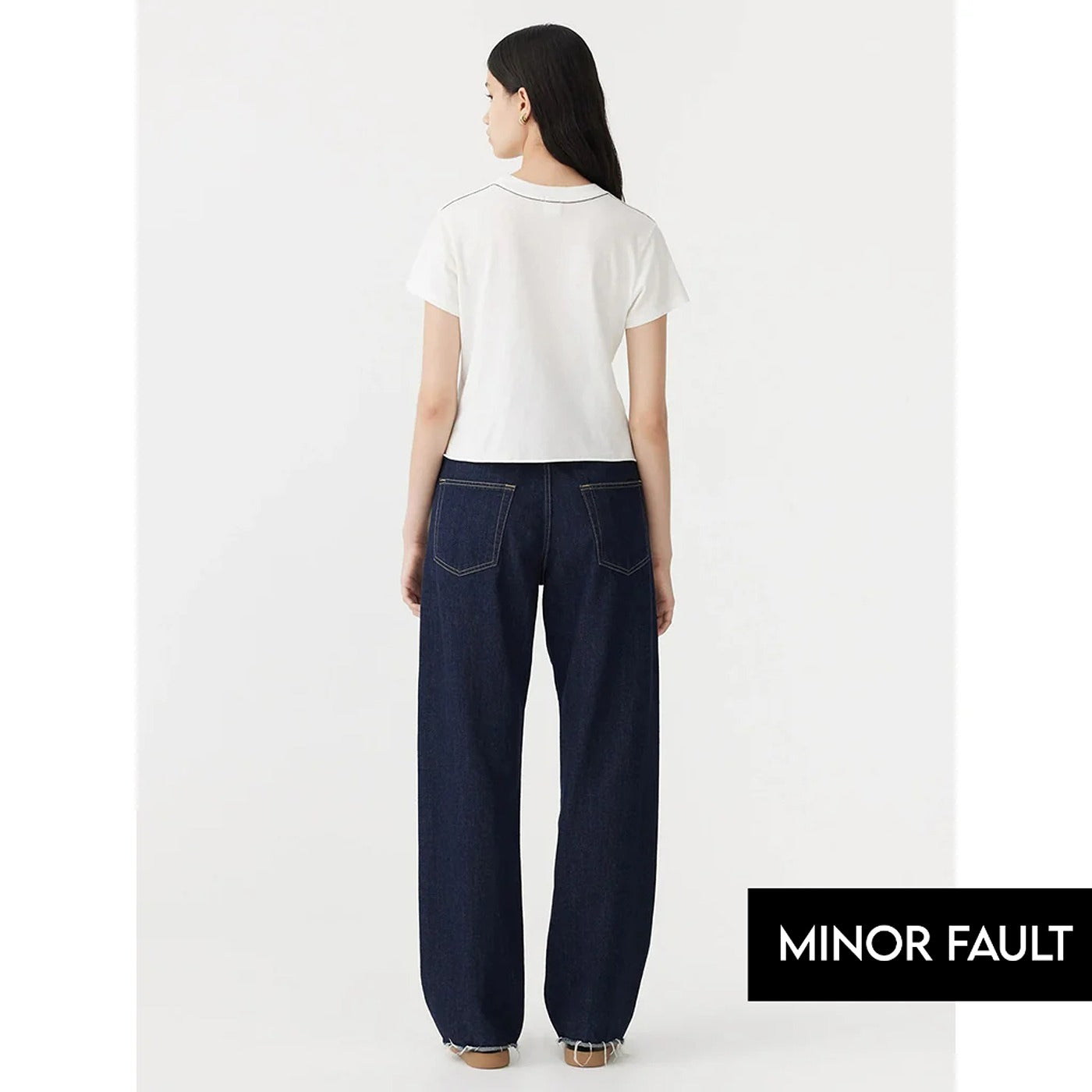 (Minor Fault) Rinse Wash Wide Leg Jeans | Montivo Pakistan