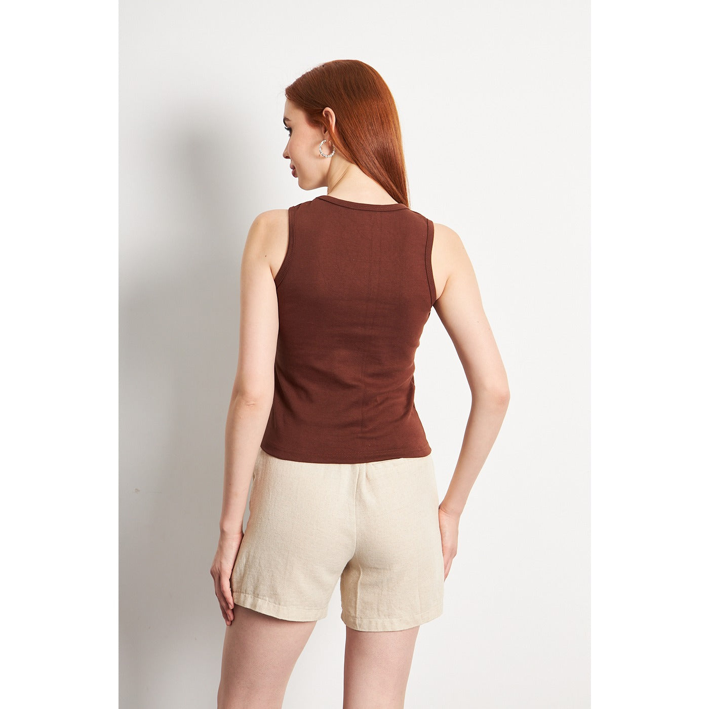 Brown Basic Tank Top | Montivo Pakistan