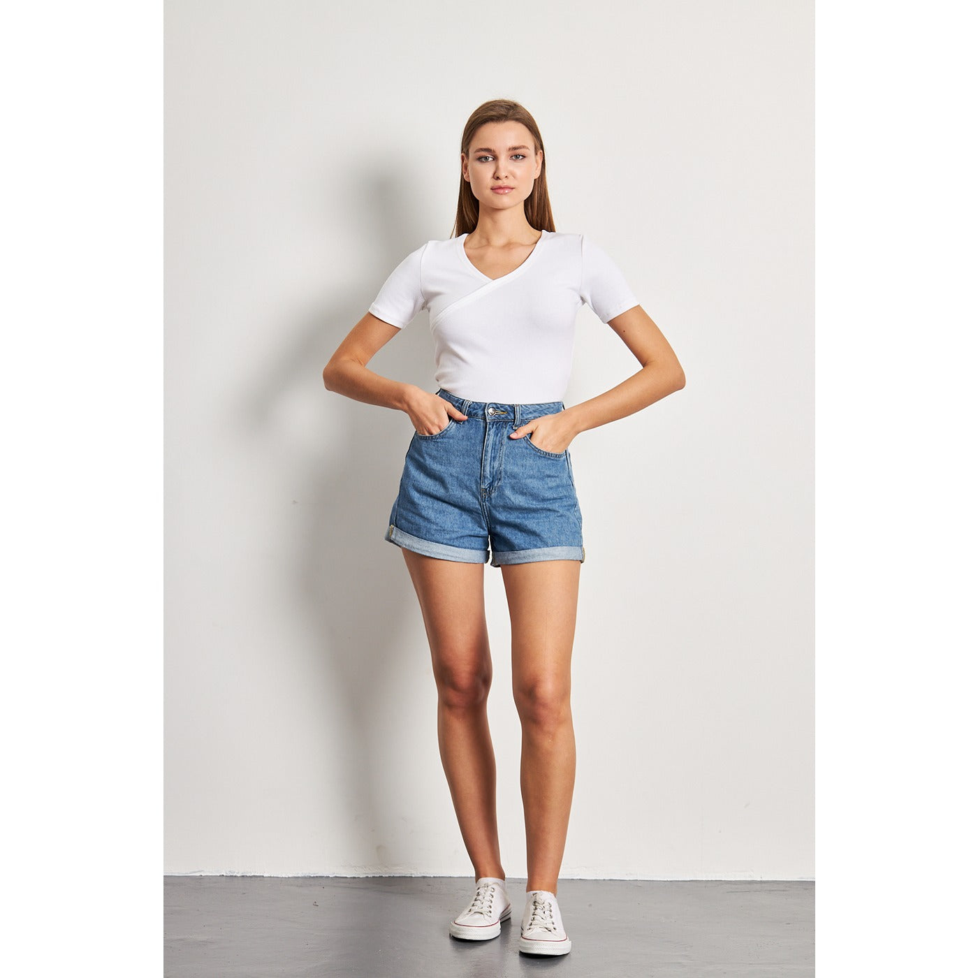 White Double Breasted Knit Top | Montivo Pakistan