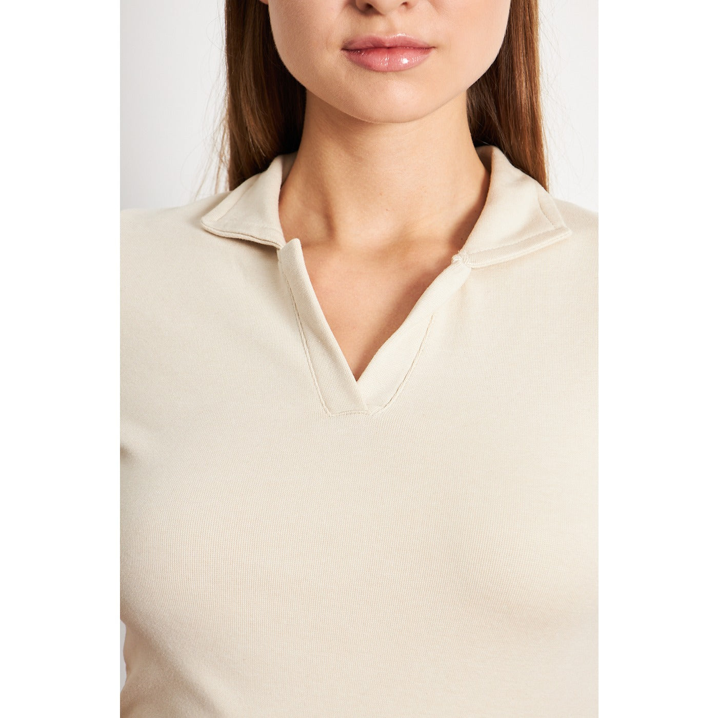 Beige Rib Knit Polo | Montivo Pakistan