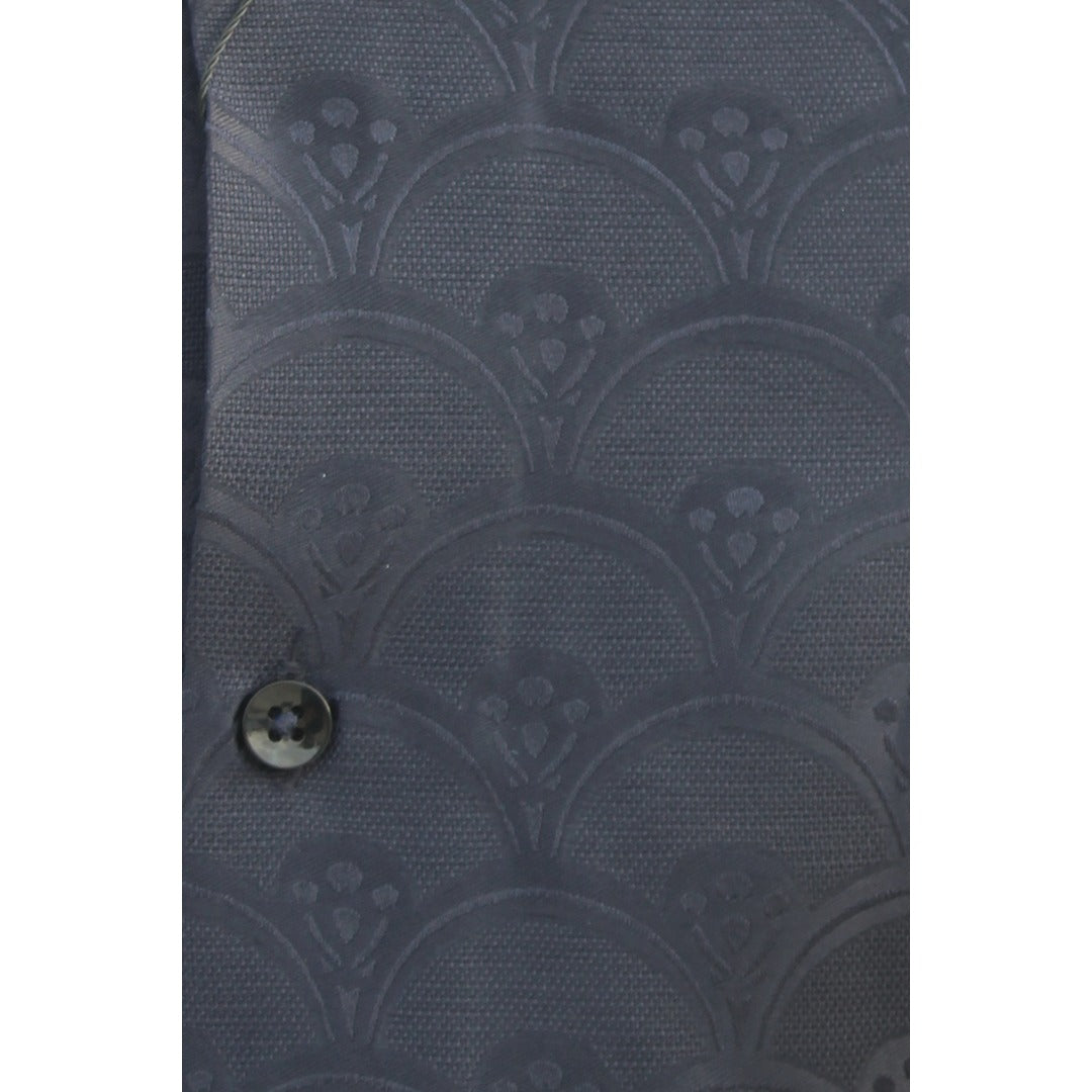 Navy Textured Cuban Shirt | Montivo Pakistan