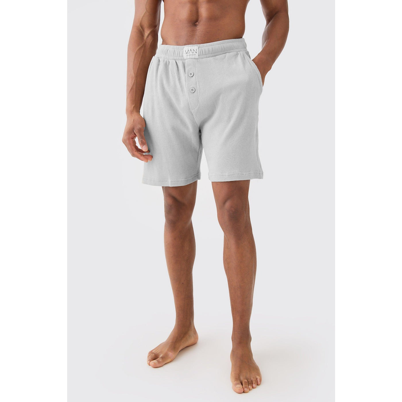 Grey Waffle Loungerwear Shorts | Montivo Pakistan