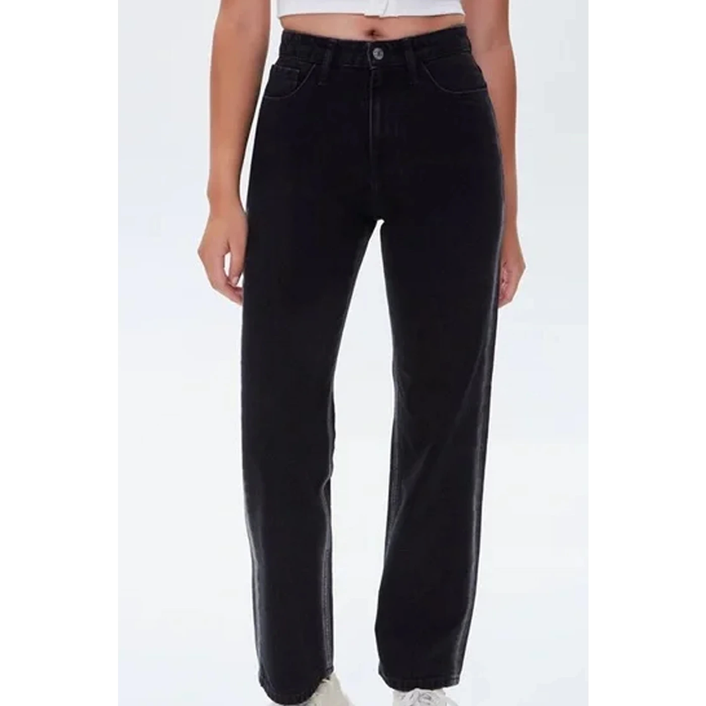 Black Side Washed Striped Relaxed Jeans | Montivo Pakistan