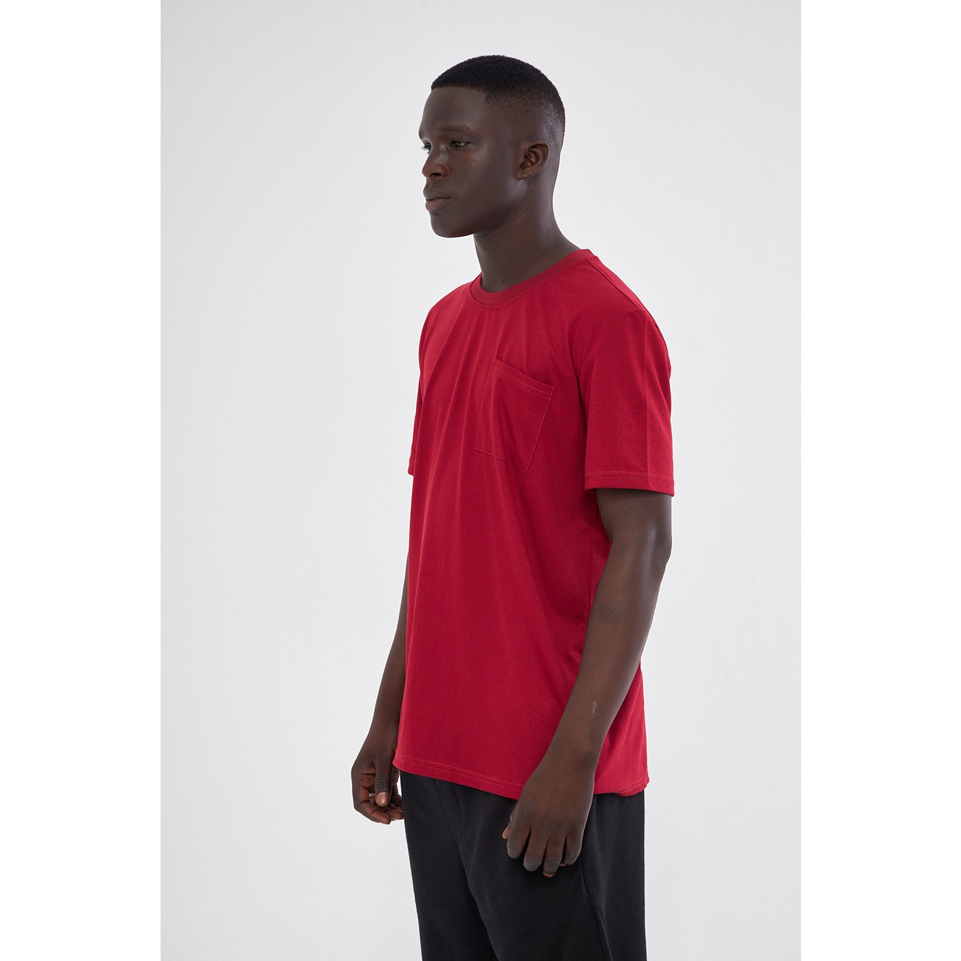 Burgundy Pocket Detail Slim Fit Tshirt | Montivo Pakistan