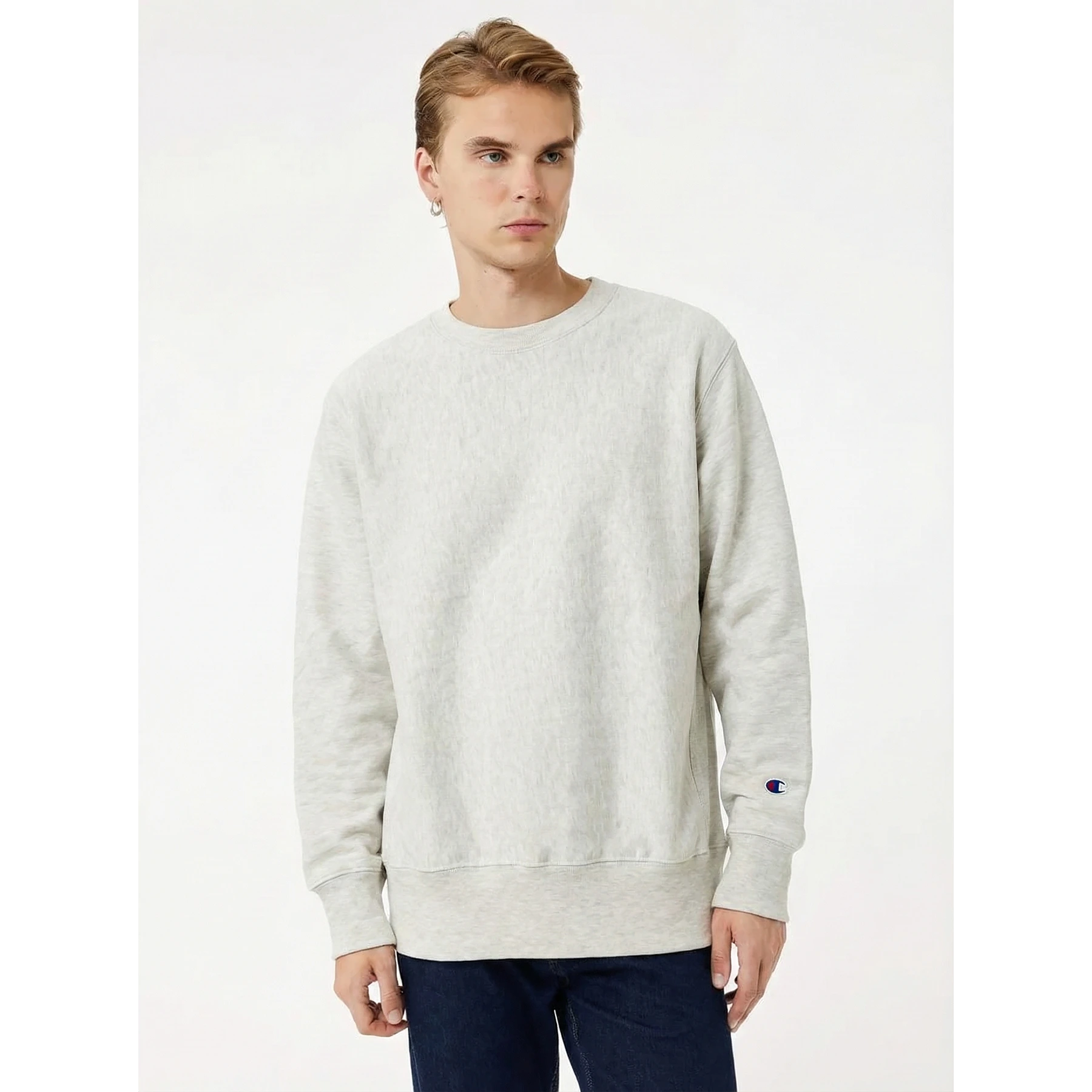 Light Grey Reverse Weave Sweatshirt | Montivo Pakistan