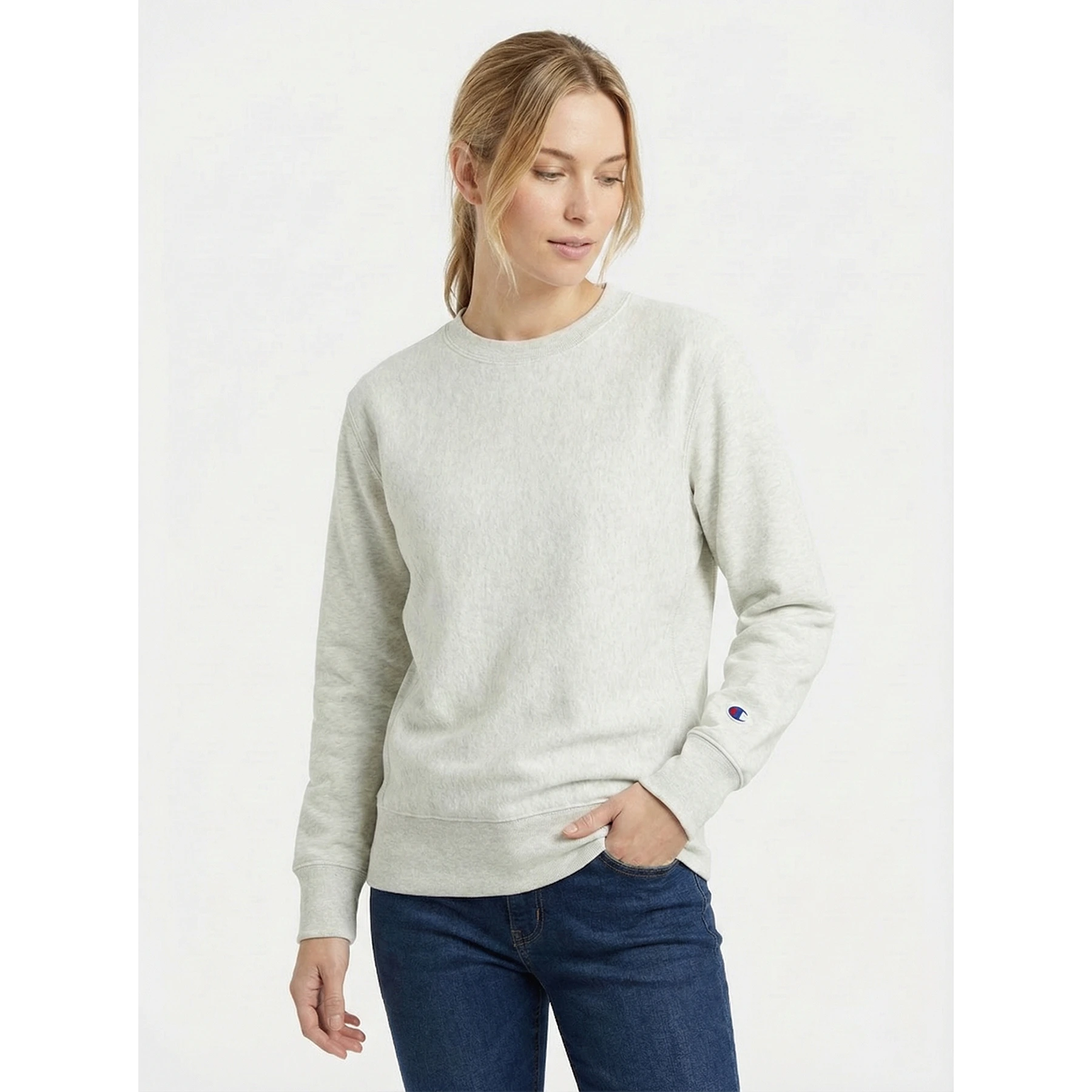 Light Grey Reverse Weave Sweatshirt | Montivo Pakistan