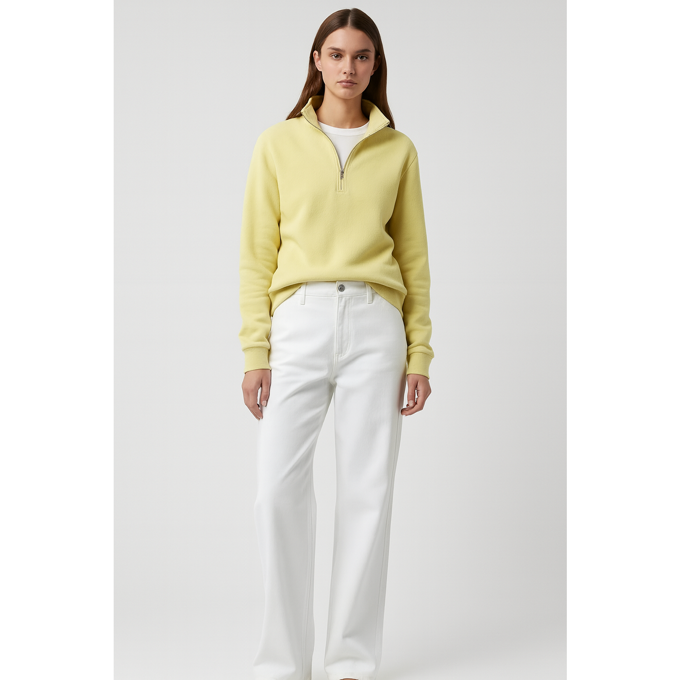 Lemon Half Zip Sweatshirt | Montivo Pakistan