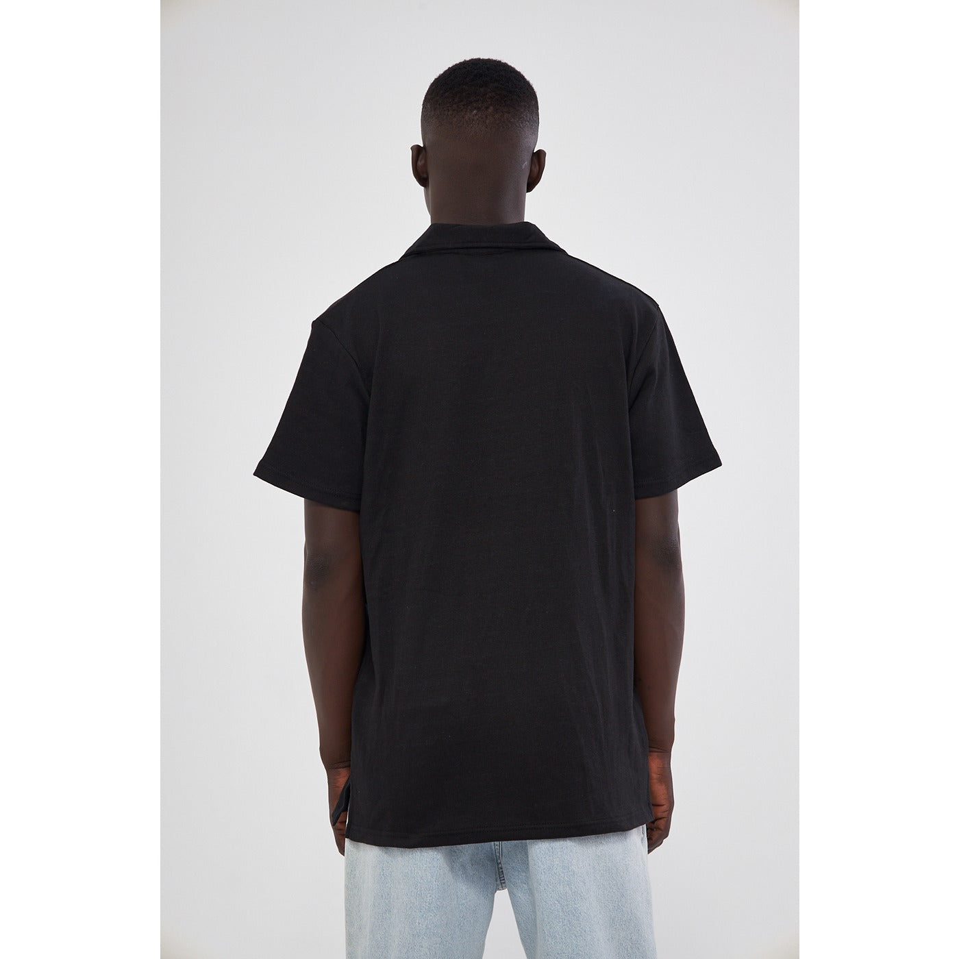 Black Waffle Textured Polo | Montivo Pakistan