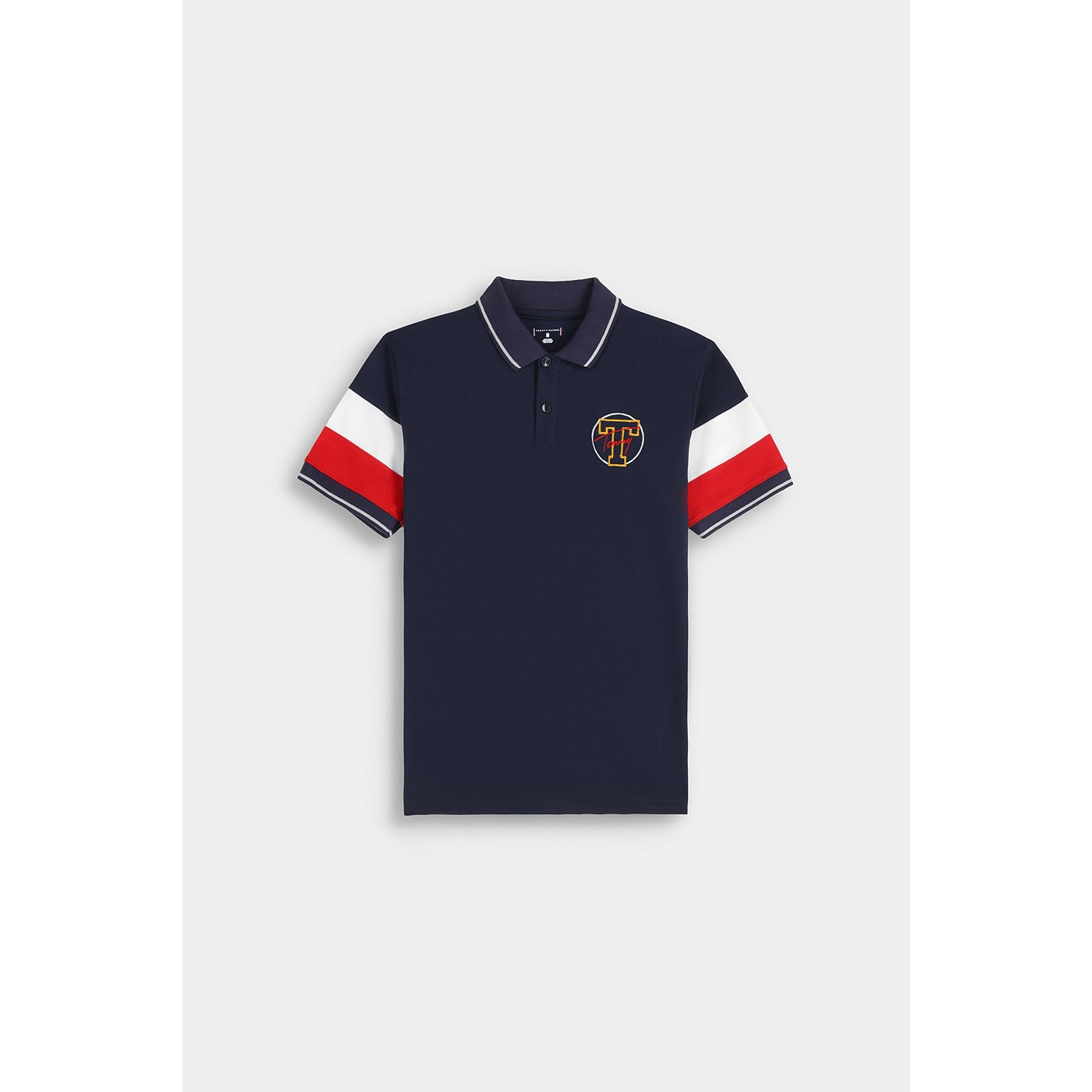 Navy Blue Contrast Sleeves Polo | Montivo Pakistan