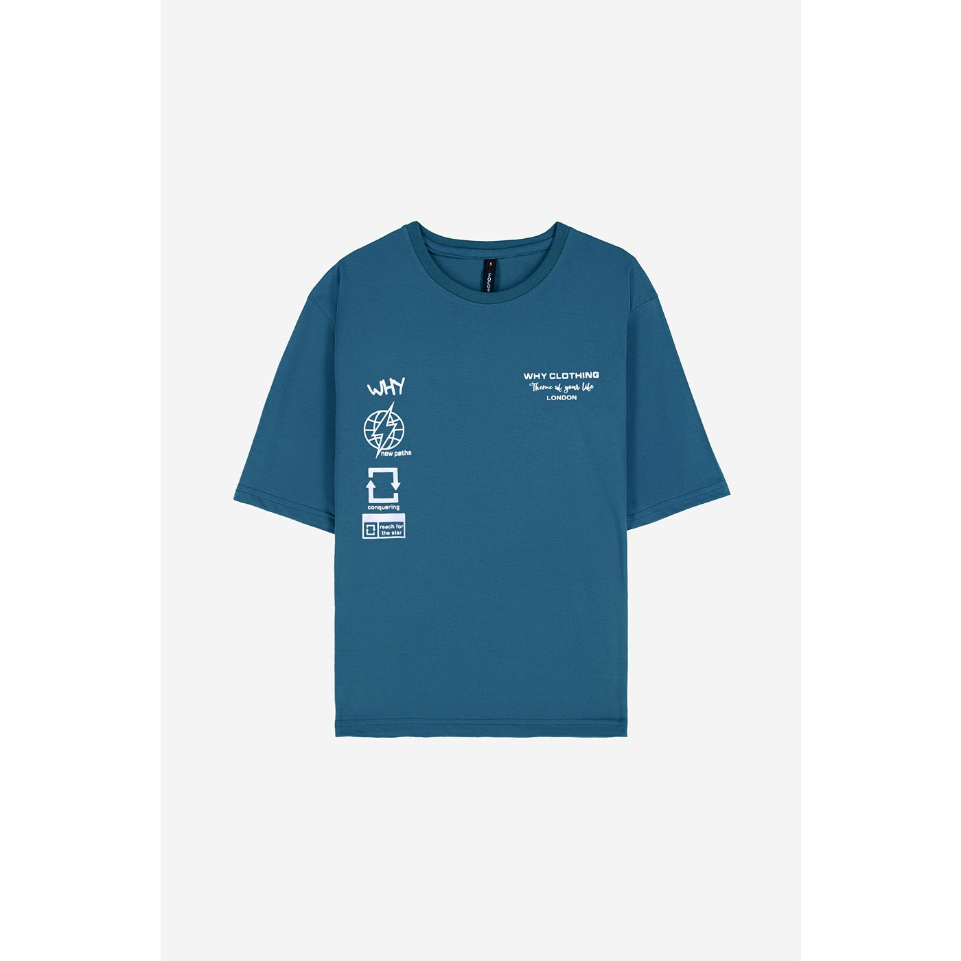 Why Teal Blue Oversized Tshirt | Montivo Pakistan