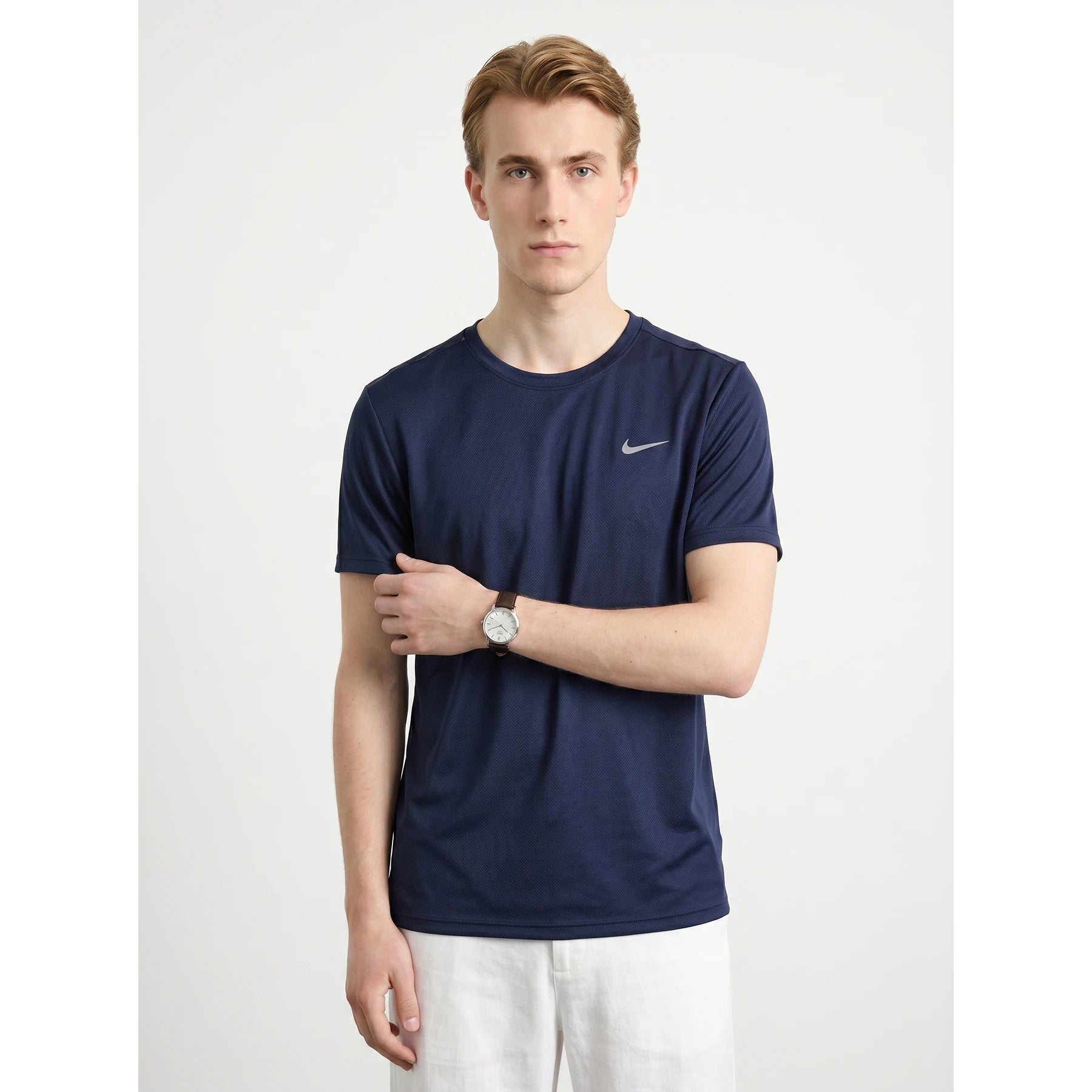 NKE Sports Navy Dri-Fit Logo Tshirt | Montivo Pakistan