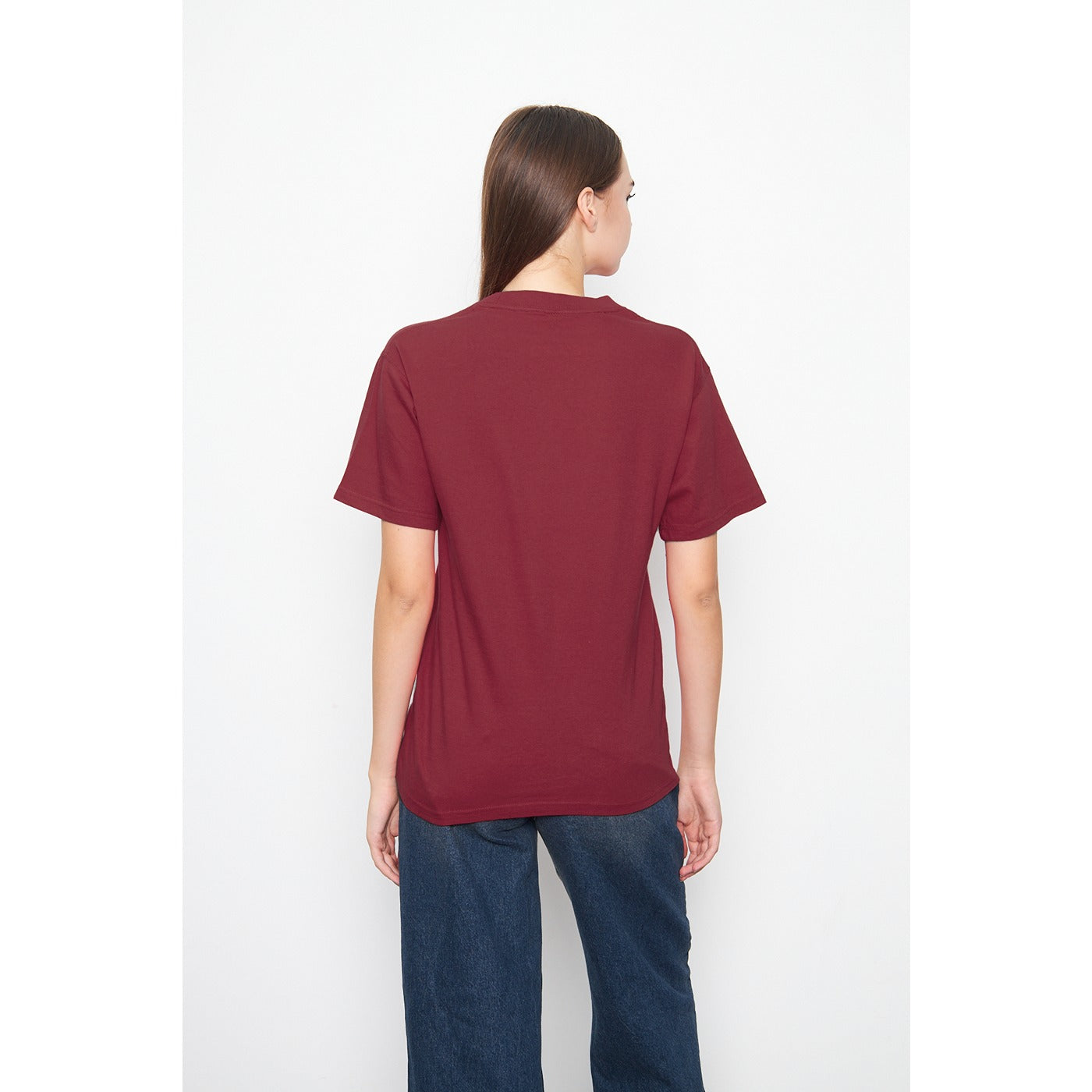 Burgundy Oversized Short Sleeves Tshirt | Montivo Pakistan