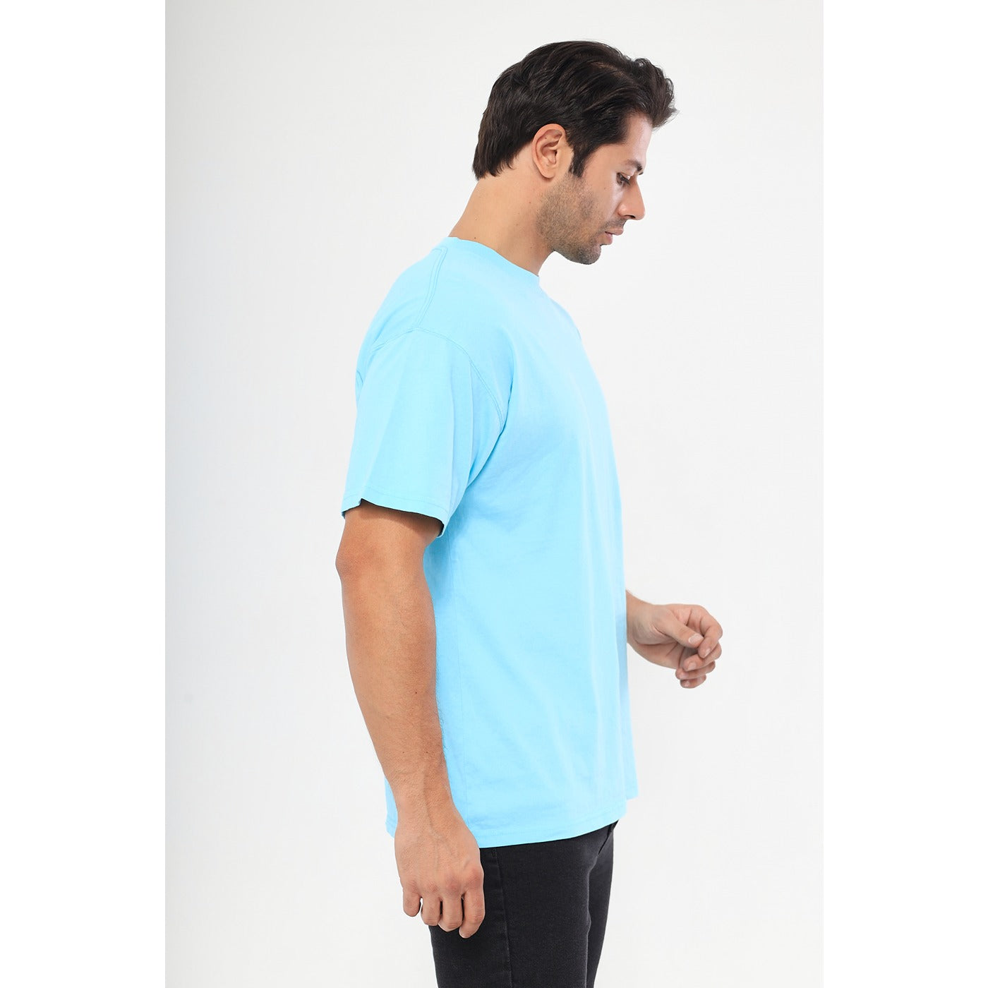 Light Blue Oversized Short Sleeves Tshirt | Montivo Pakistan