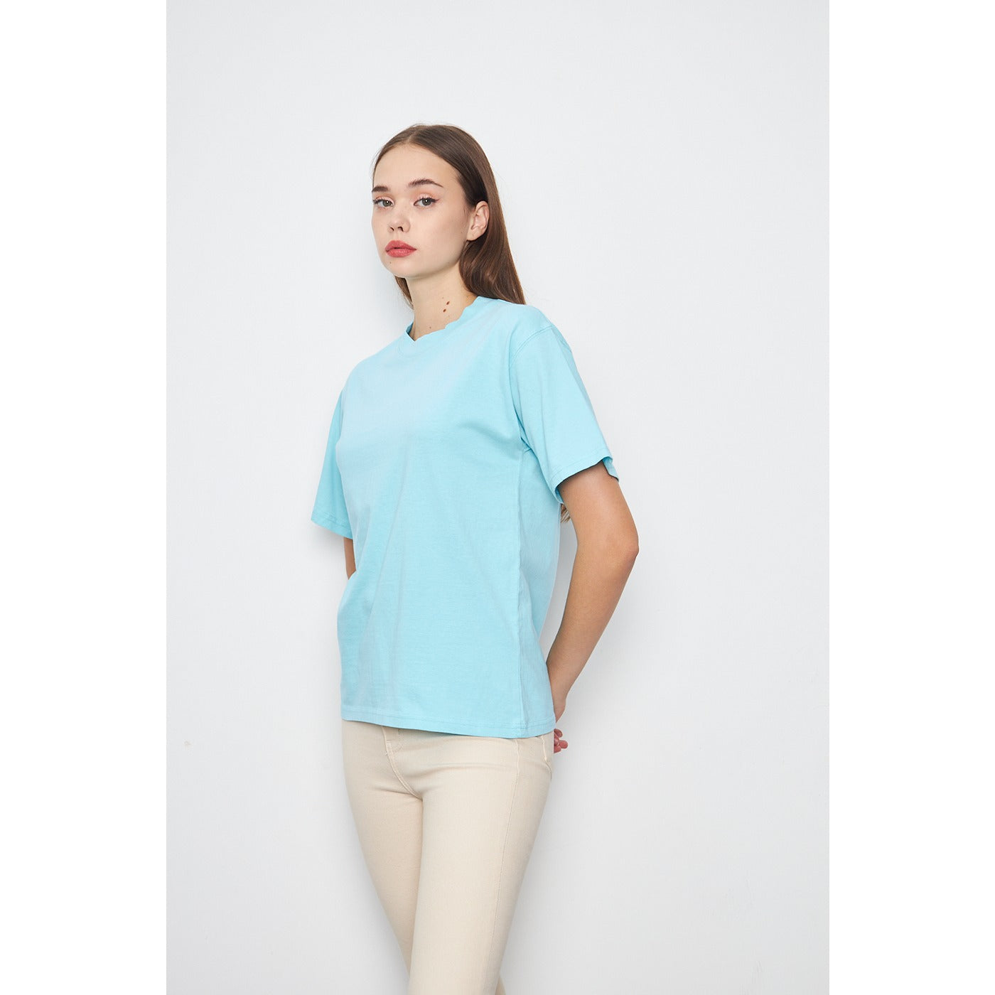 Light Blue Oversized Short Sleeves Tshirt | Montivo Pakistan