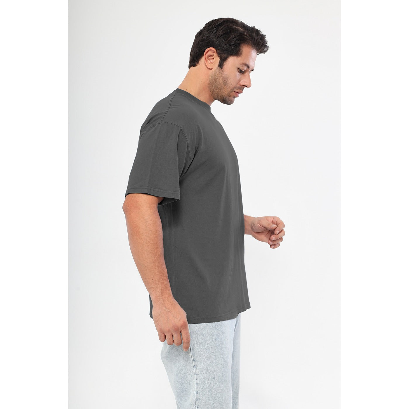 Dark Grey Oversized Short Sleeves Tshirt | Montivo Pakistan