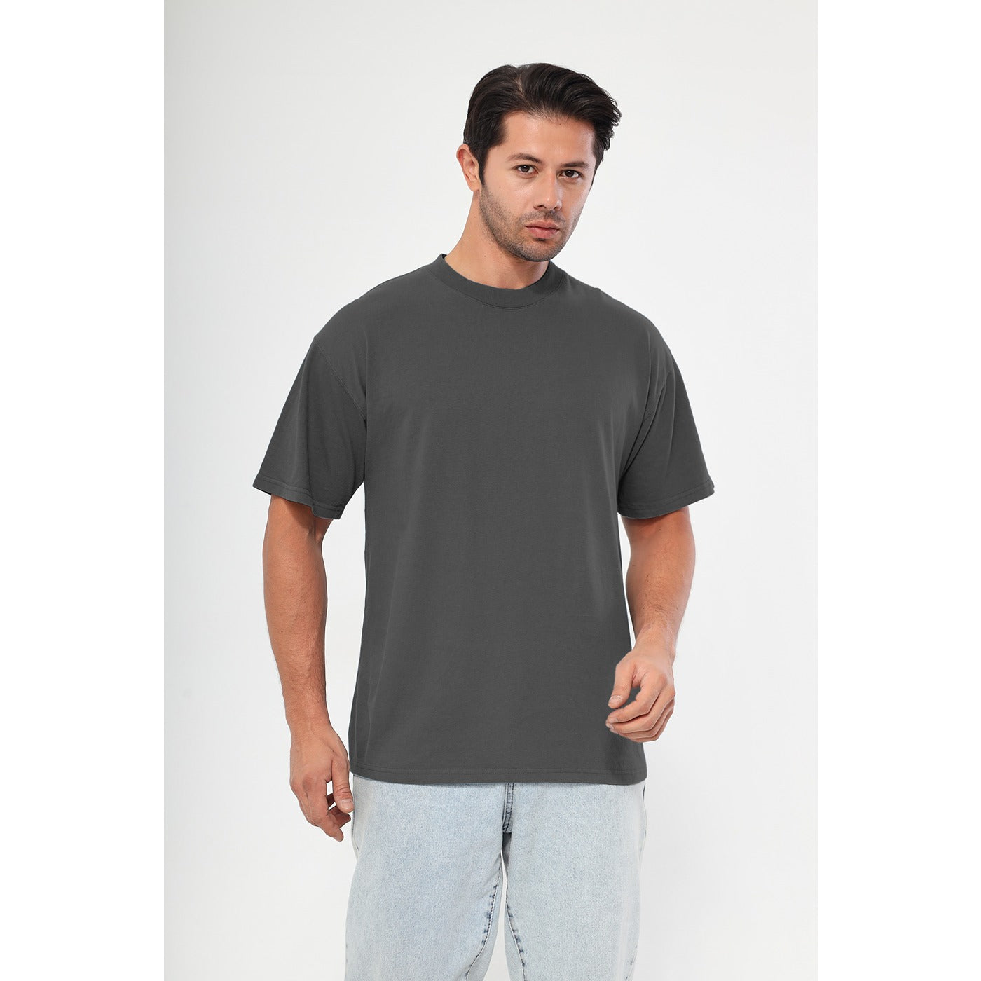 Dark Grey Oversized Short Sleeves Tshirt | Montivo Pakistan