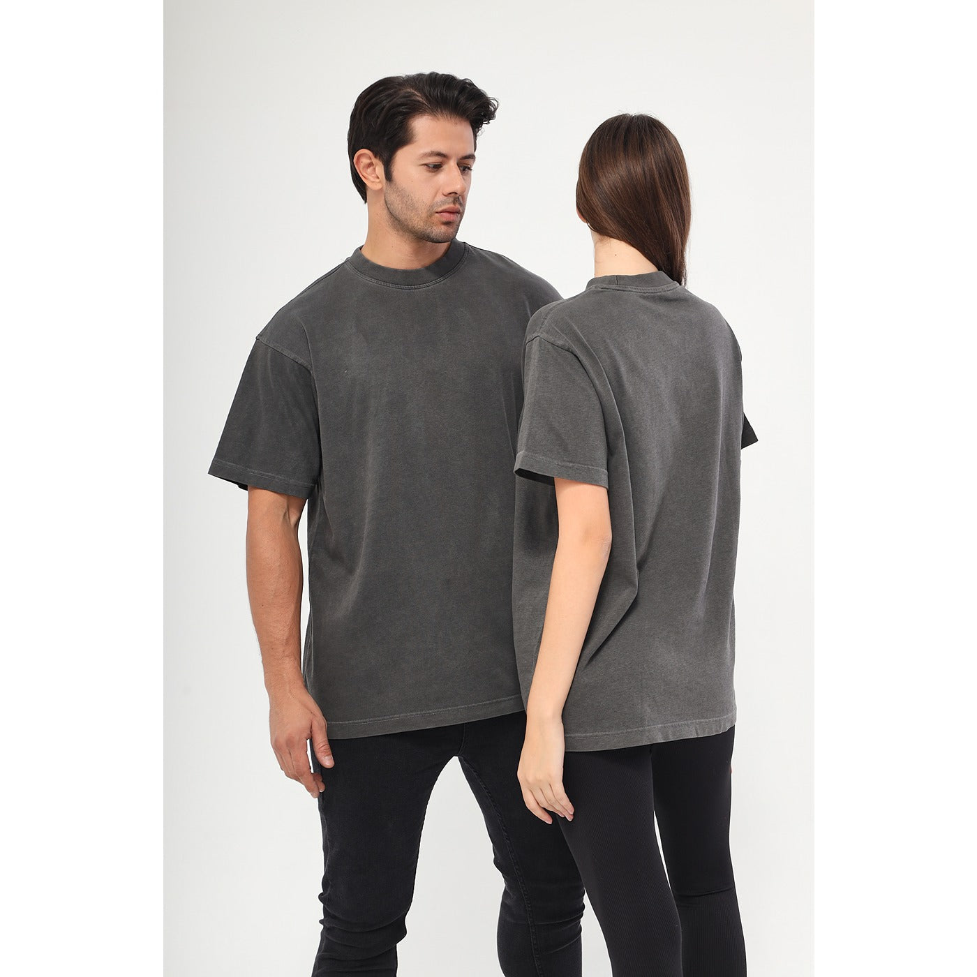 Charcoal Oversized Short Sleeves Tshirt | Montivo Pakistan
