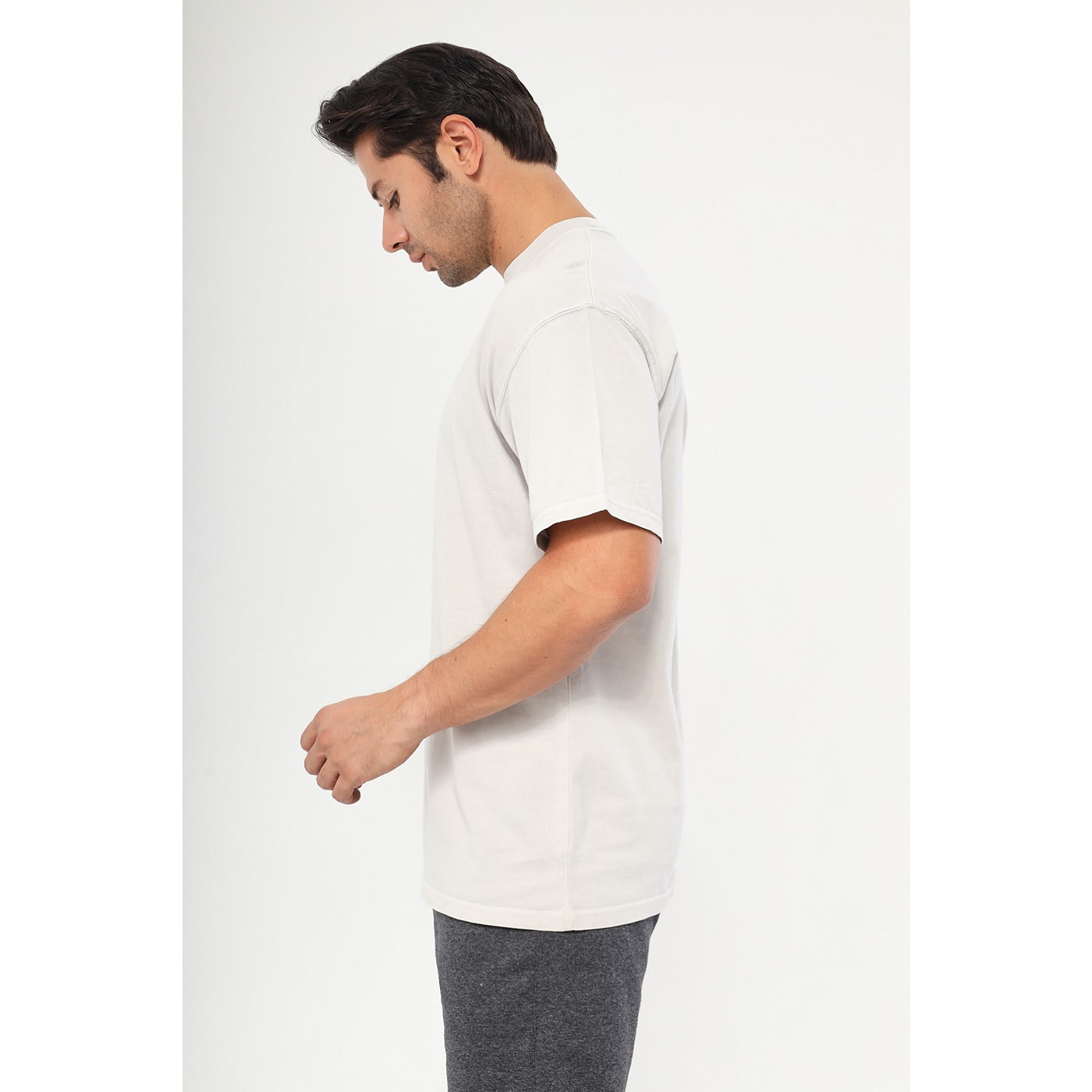 Light Grey Oversized Short Sleeves Tshirt | Montivo Pakistan