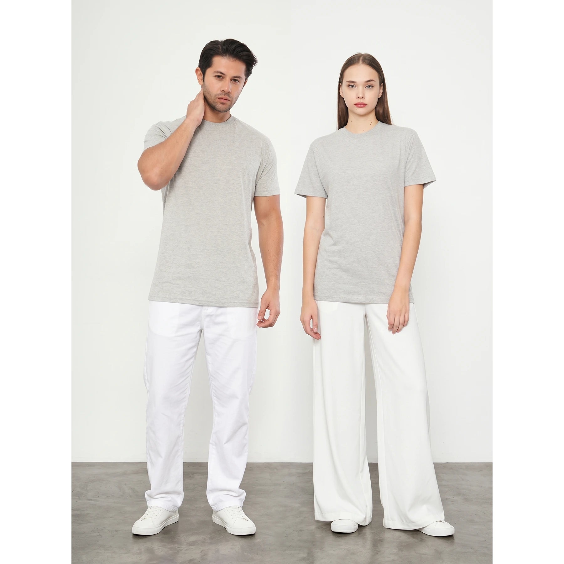 Grey Melange Slim Fit Tshirt | Montivo Pakistan