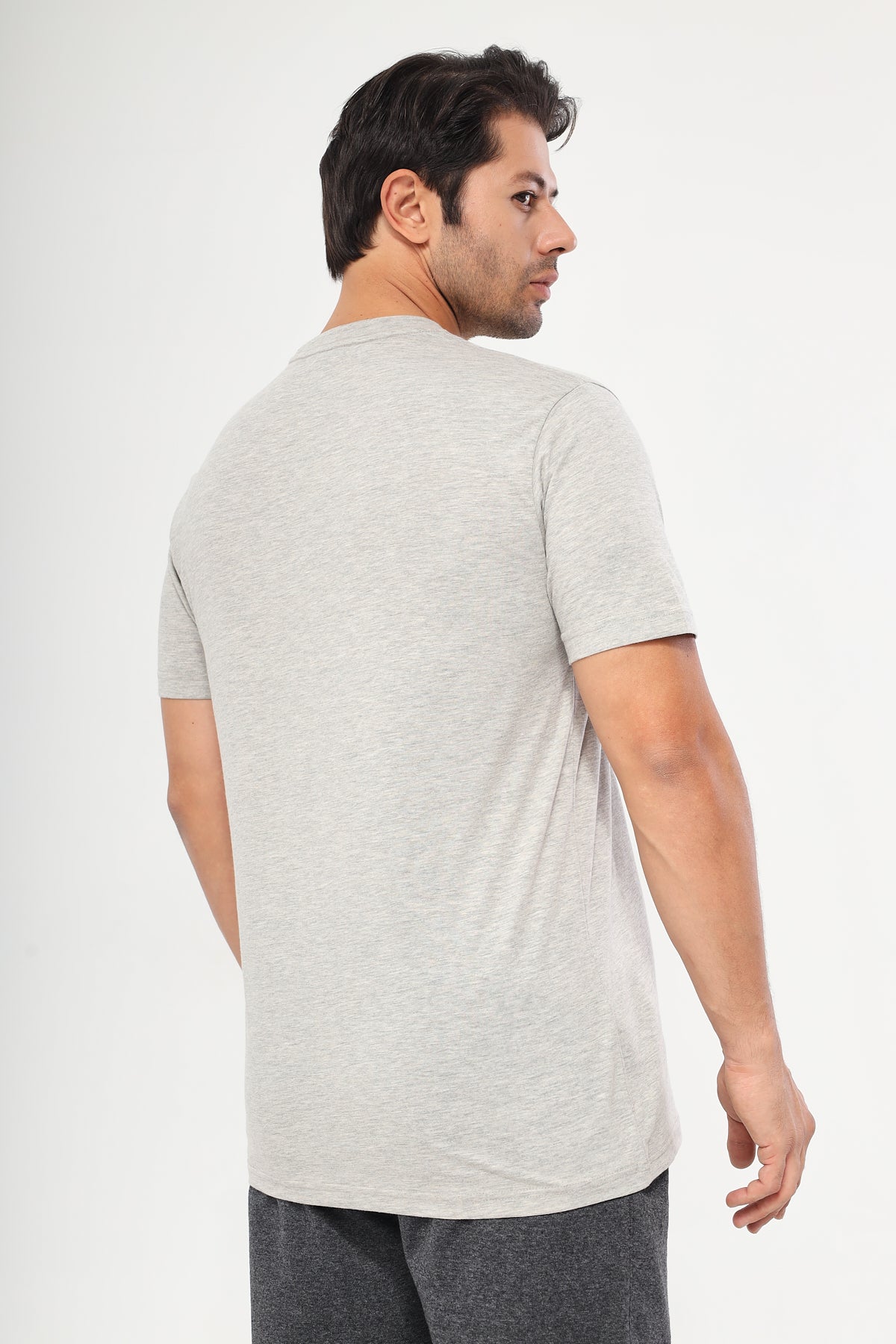 Grey Melange Slim Fit Tshirt | Montivo Pakistan