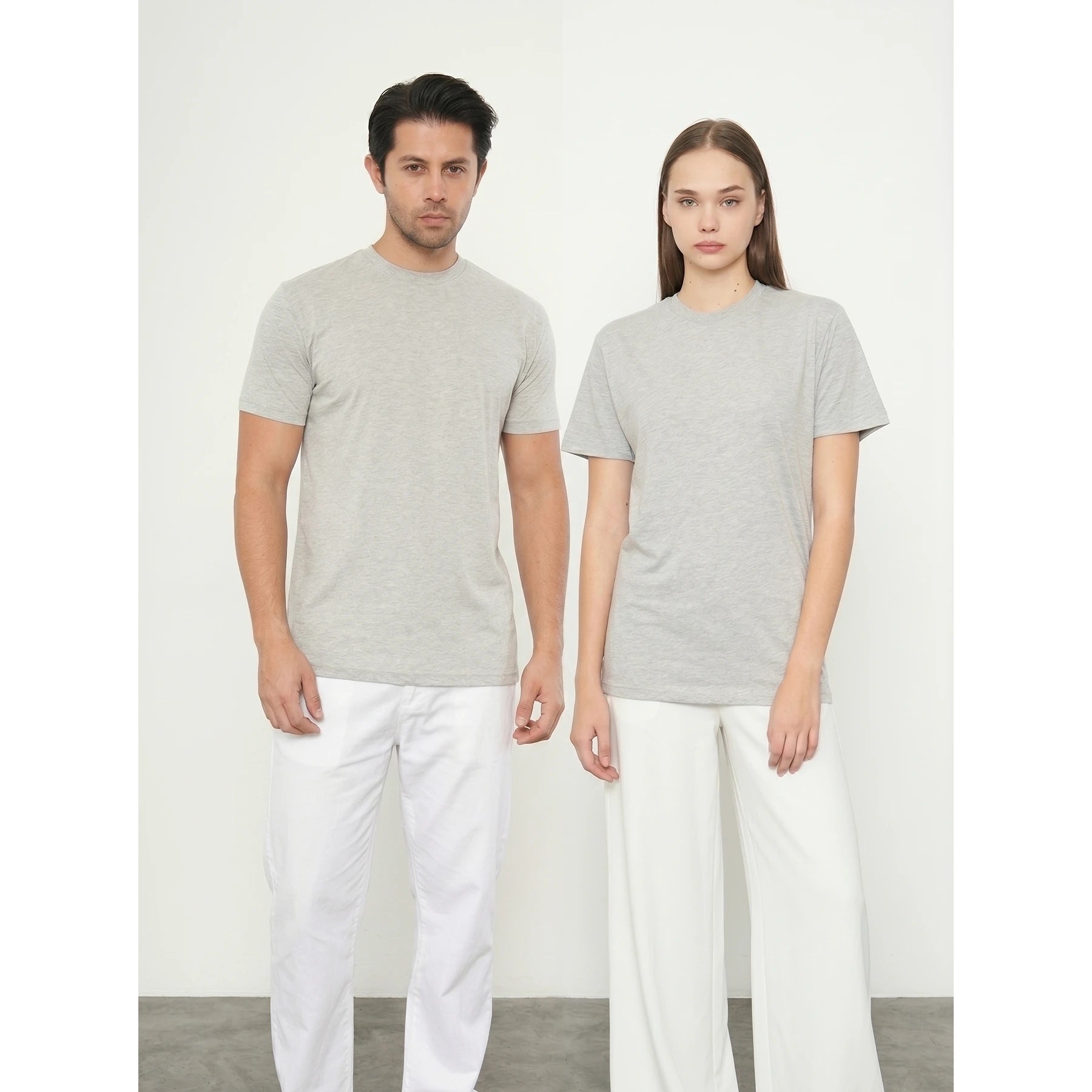 Grey Melange Slim Fit Tshirt | Montivo Pakistan