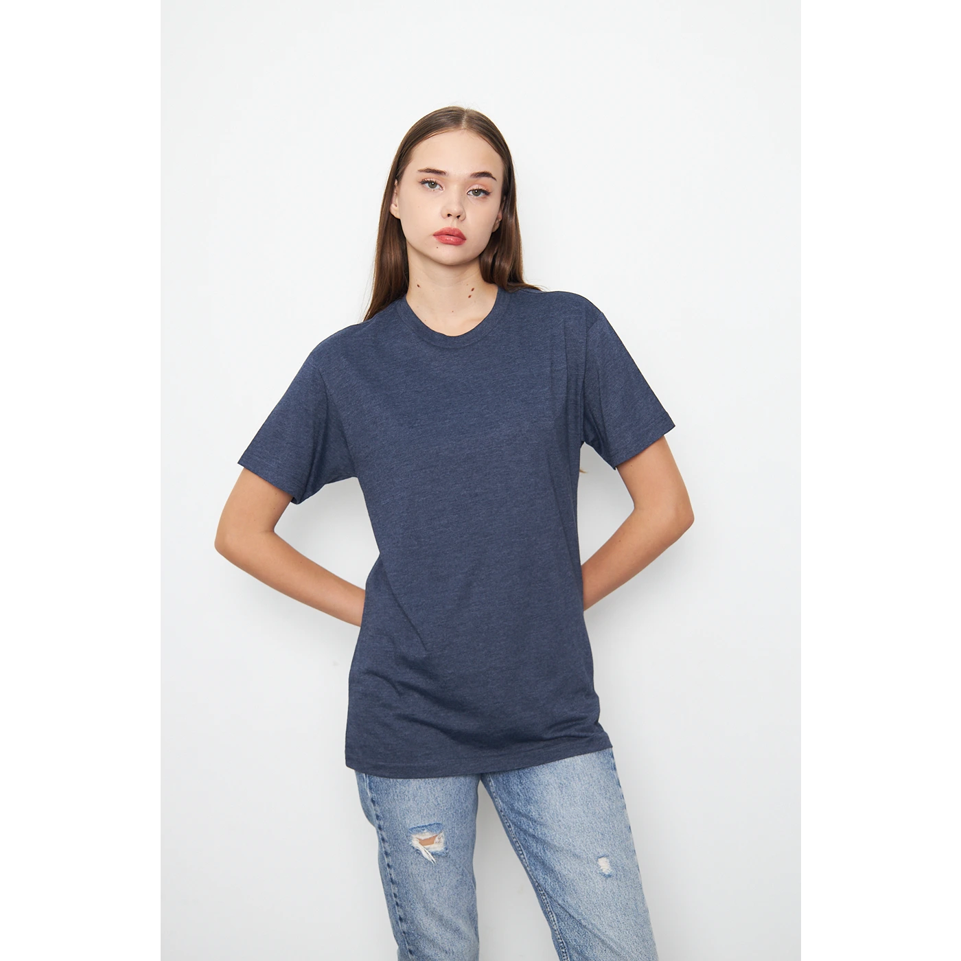 Blue Melange Slim Fit Tshirt | Montivo Pakistan