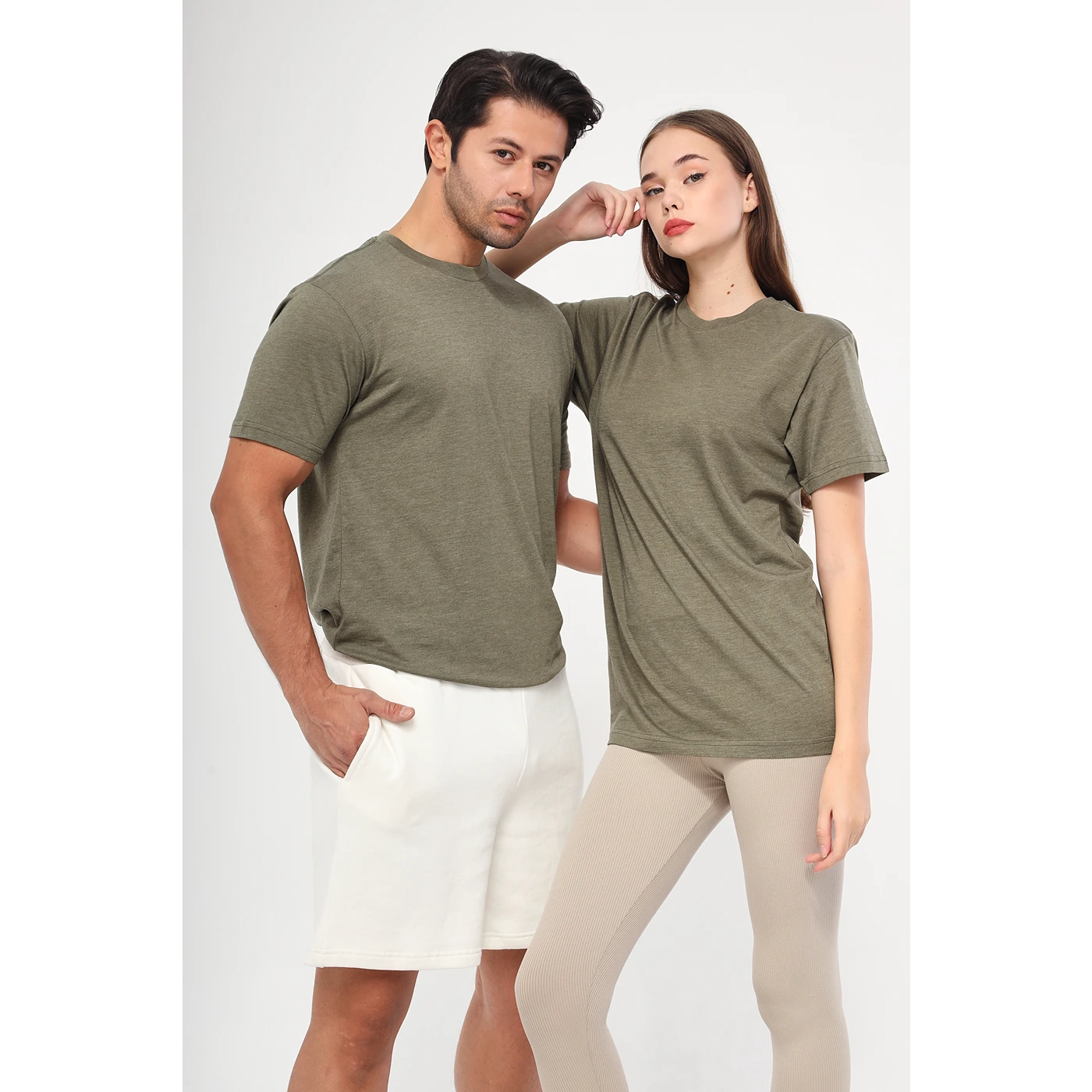Green Melange Slim Fit Tshirt | Montivo Pakistan