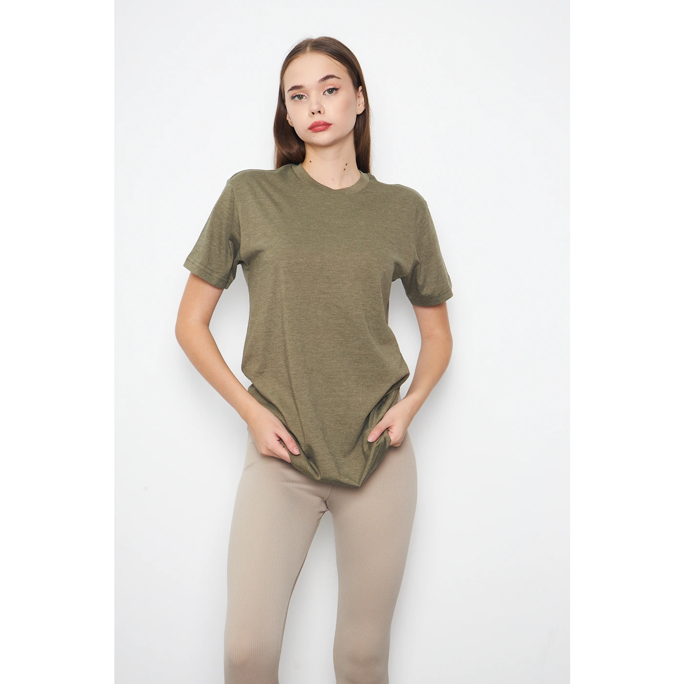 Green Melange Slim Fit Tshirt | Montivo Pakistan