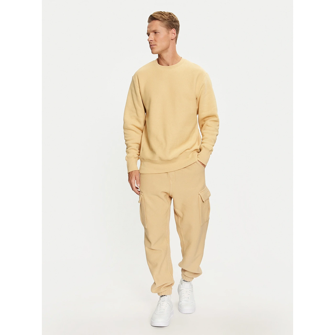 Light Yellow Raglan Sleeves Oversized Sweatshirt | Montivo Pakistan