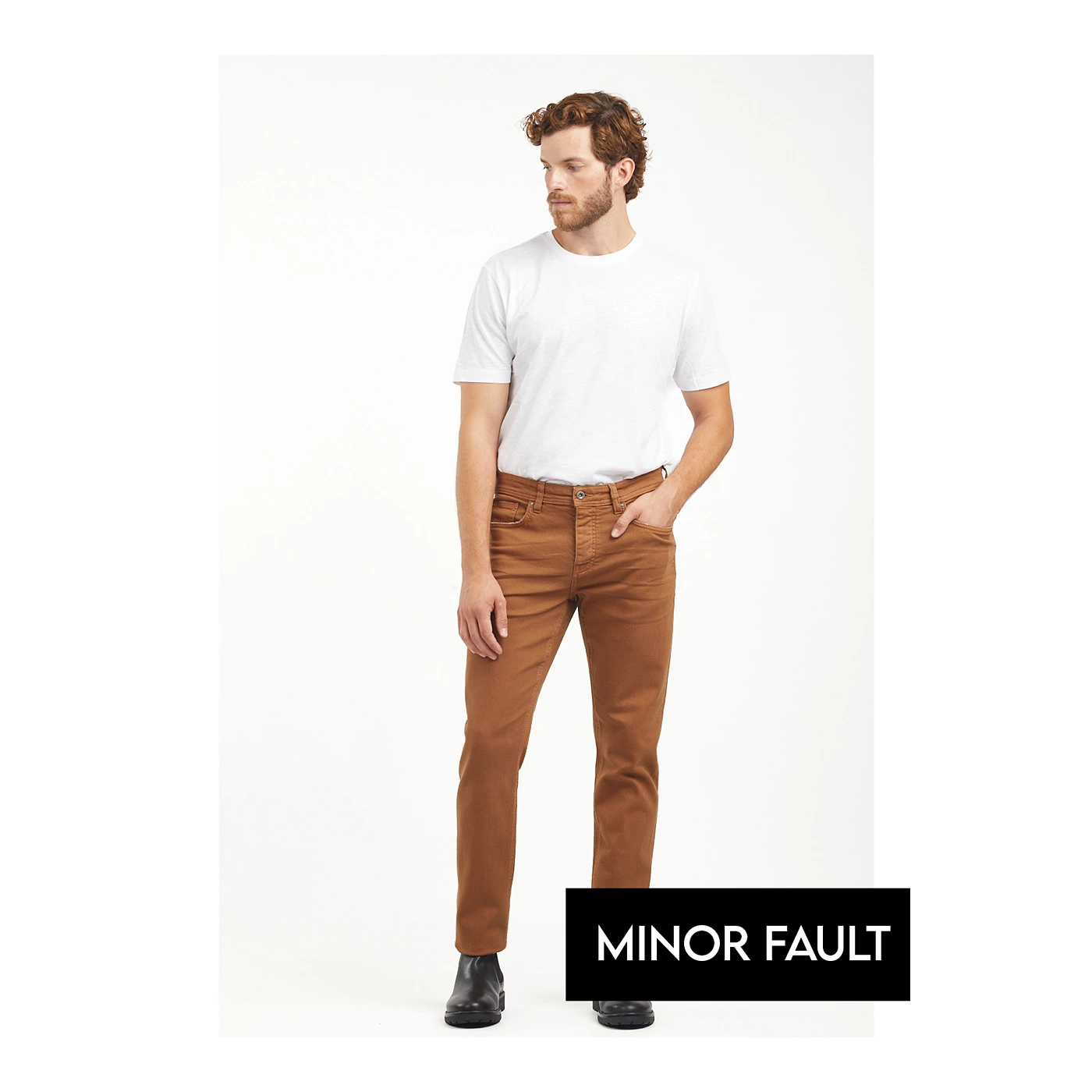 (Minor Fault) Camel Slim Fit 5 Pocket Jeans | Montivo Pakistan