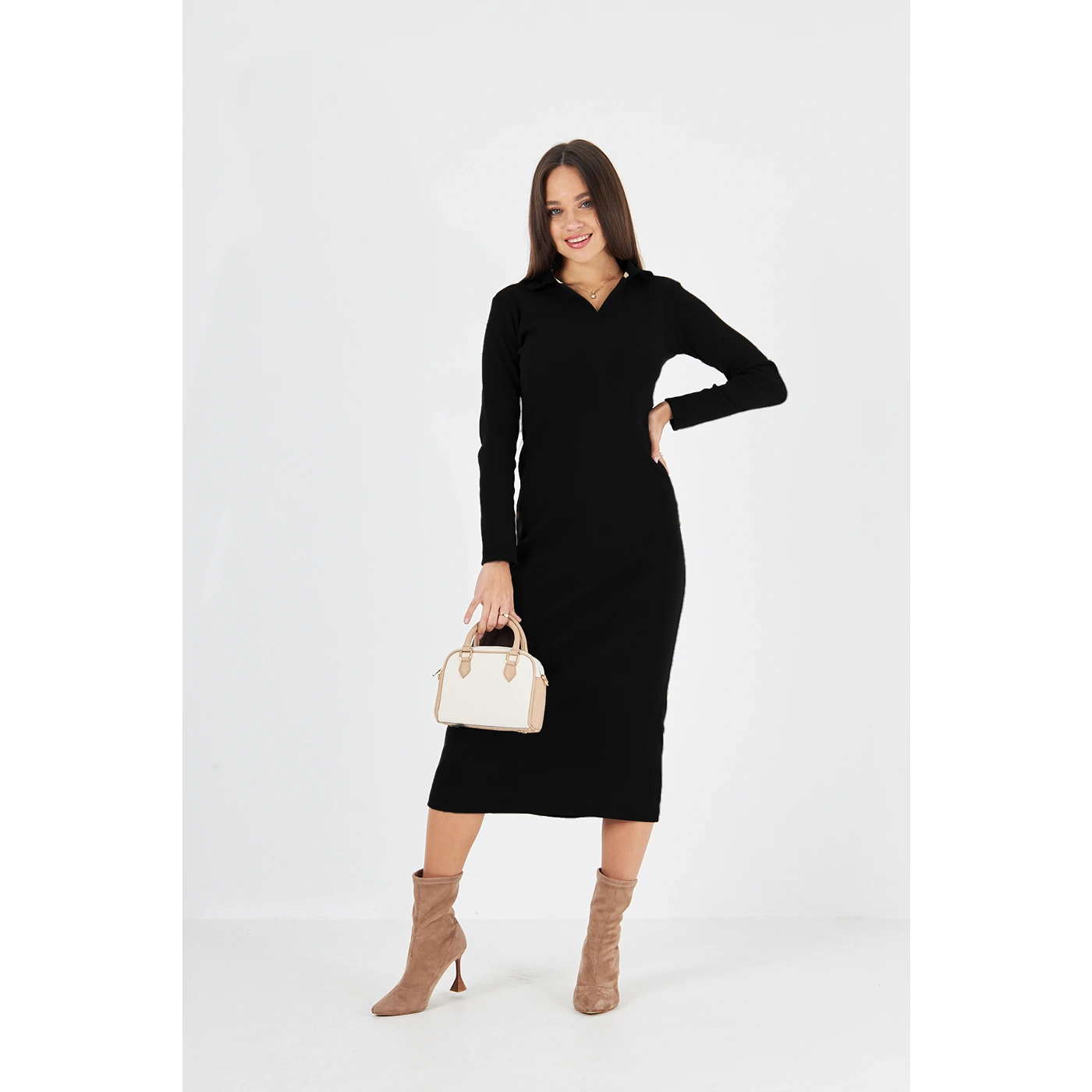 Black Polo Bodycon Dress | Montivo Pakistan
