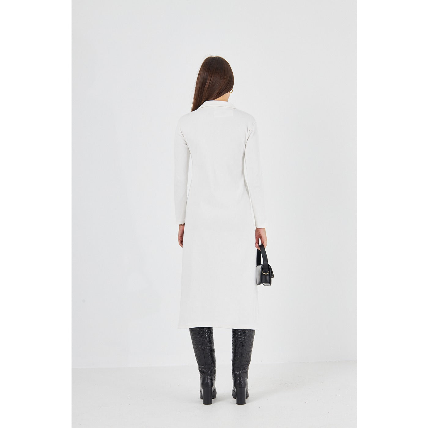 White Polo Bodycon Dress | Montivo Pakistan