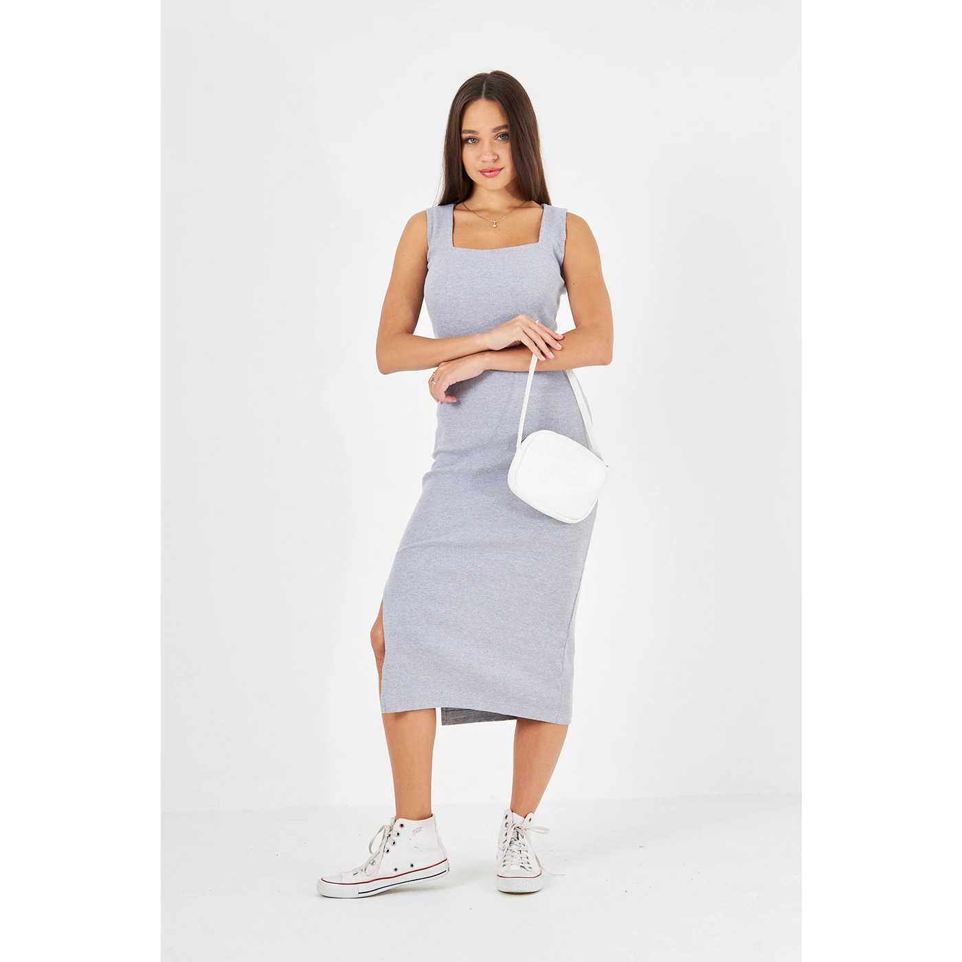 Grey Cardigan Dress Matching Set | Montivo Pakistan