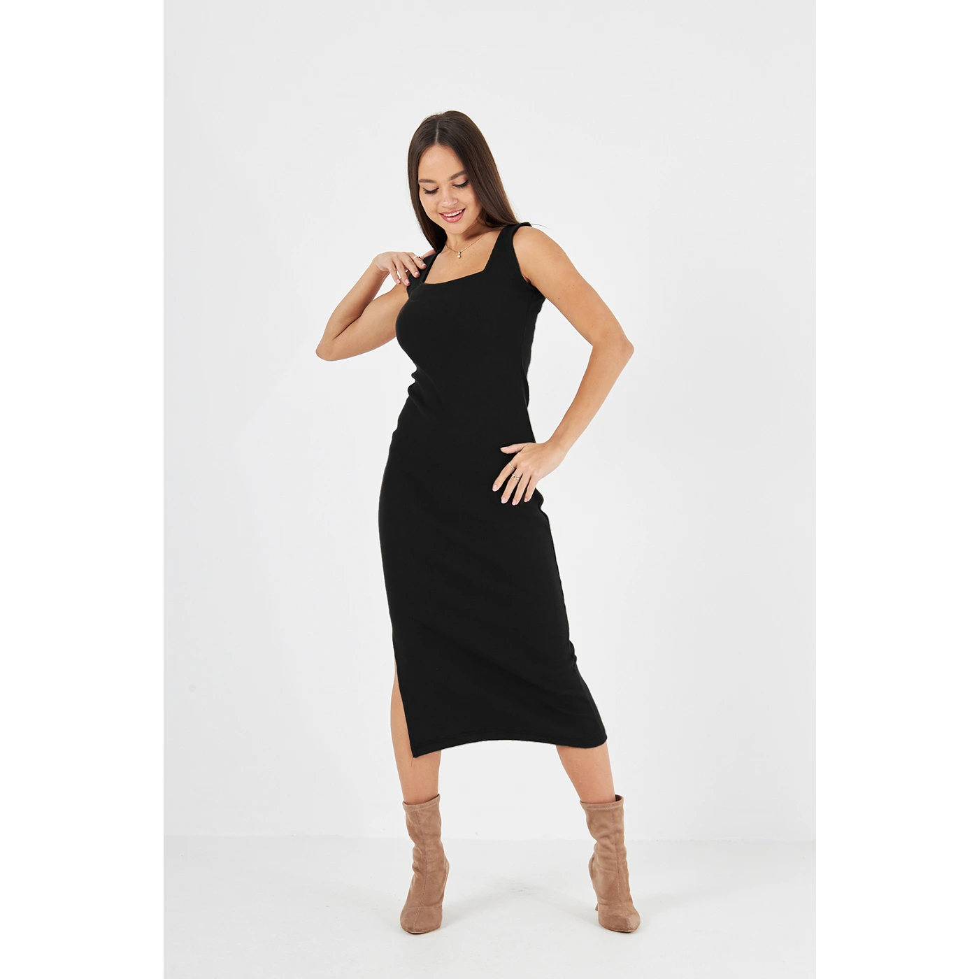 Black Cardigan Dress Matching Set | Montivo Pakistan