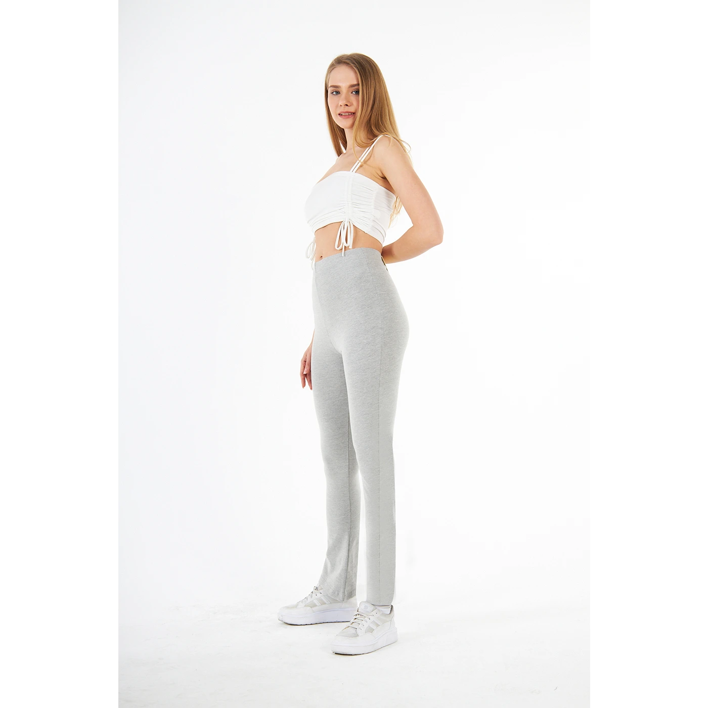 Grey Cotton Jersey Leggings | Montivo Pakistan