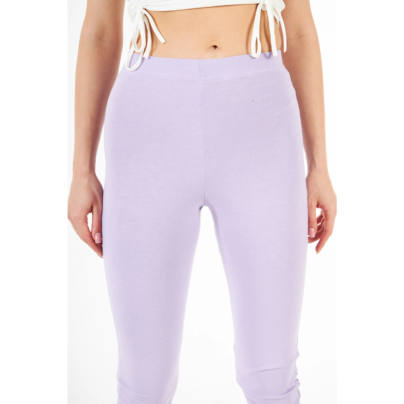 Lilac Cotton Jersey Leggings | Montivo Pakistan