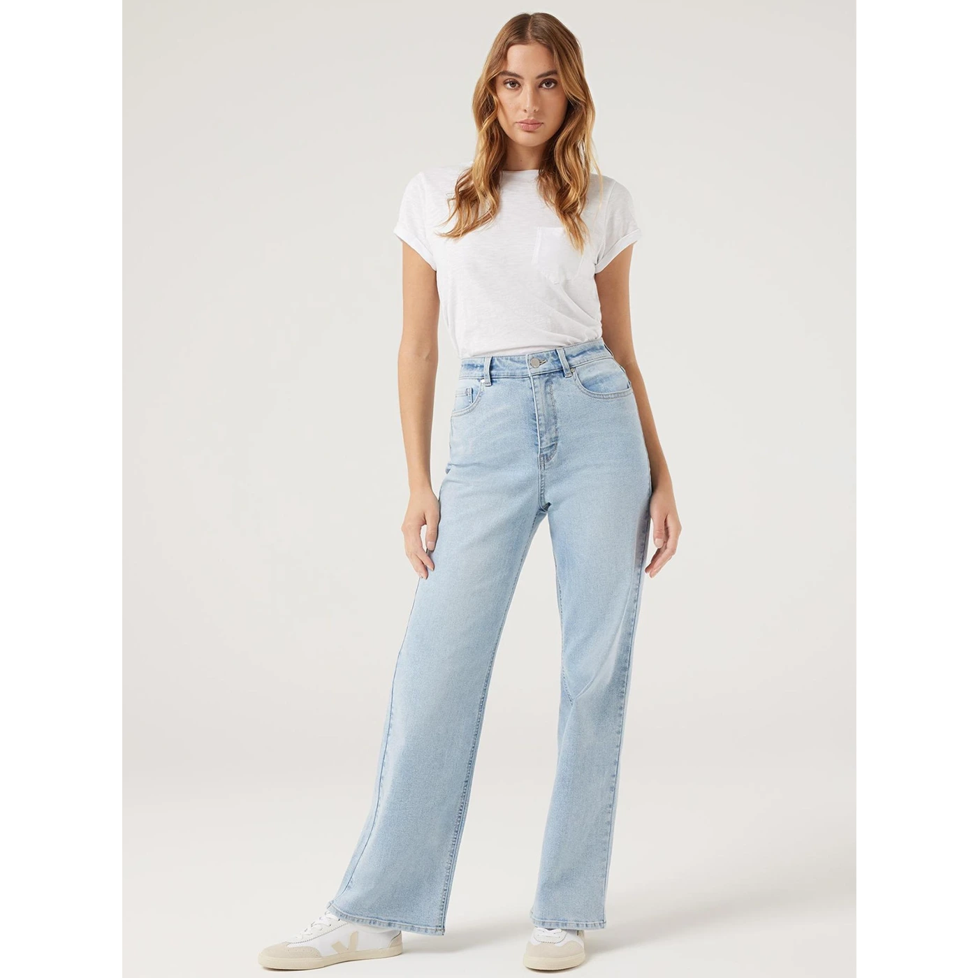 Light Blue Wide Leg Jeans | Montivo Pakistan